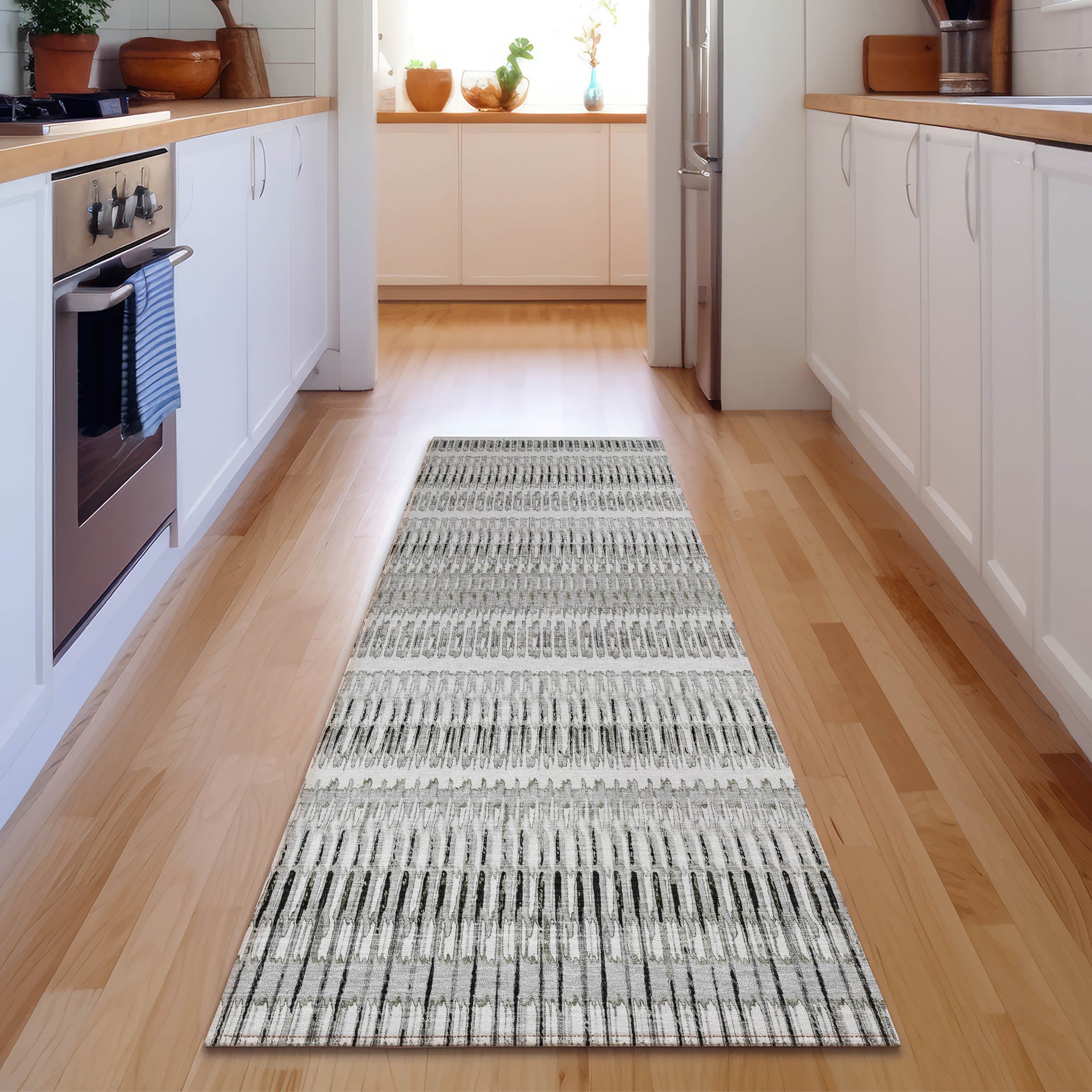 Lucerne Machine Washable Transitional Ivory Rug 2'3" x 7'6" #shape_Runner
