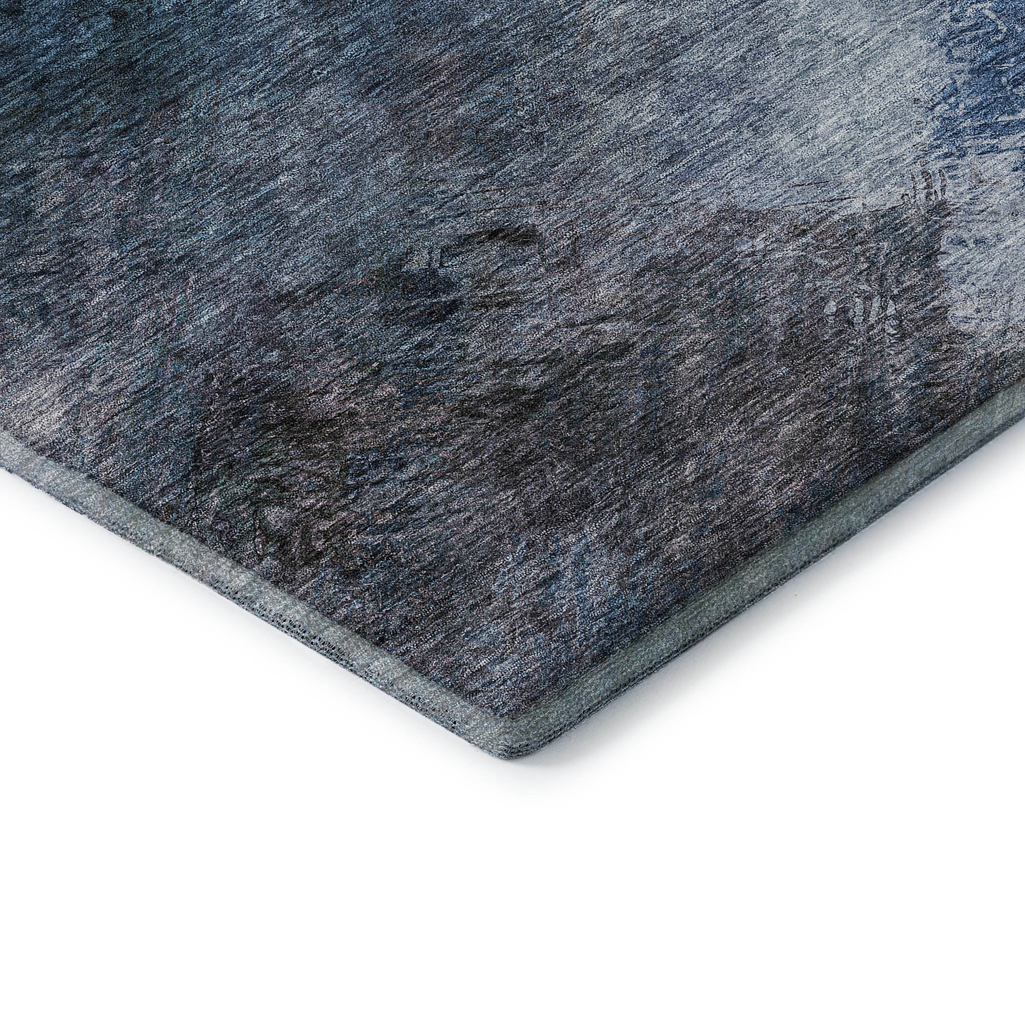 Kyoto Machine Washable Transitional Blue Rug 1'8" x 2'6" #shape_Rectangle