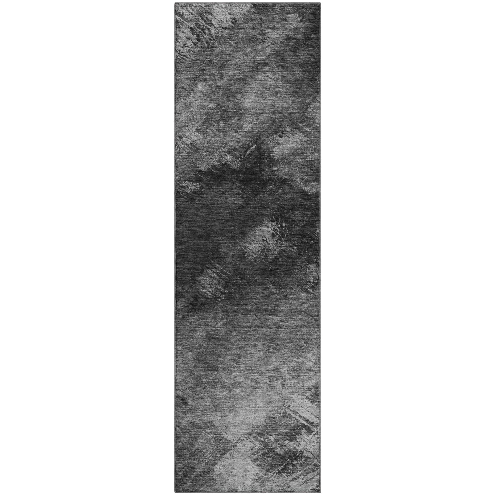 Kyoto Machine Washable Transitional Gray Rug 2'3" x 7'6" #shape_Runner