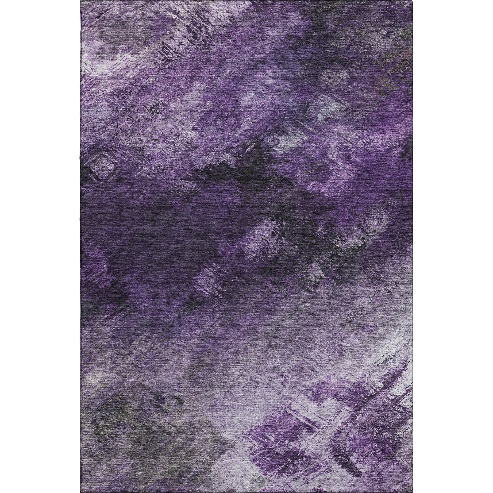 Kyoto Machine Washable Transitional Purple Rug 2'6" x 3'10" #shape_Rectangle