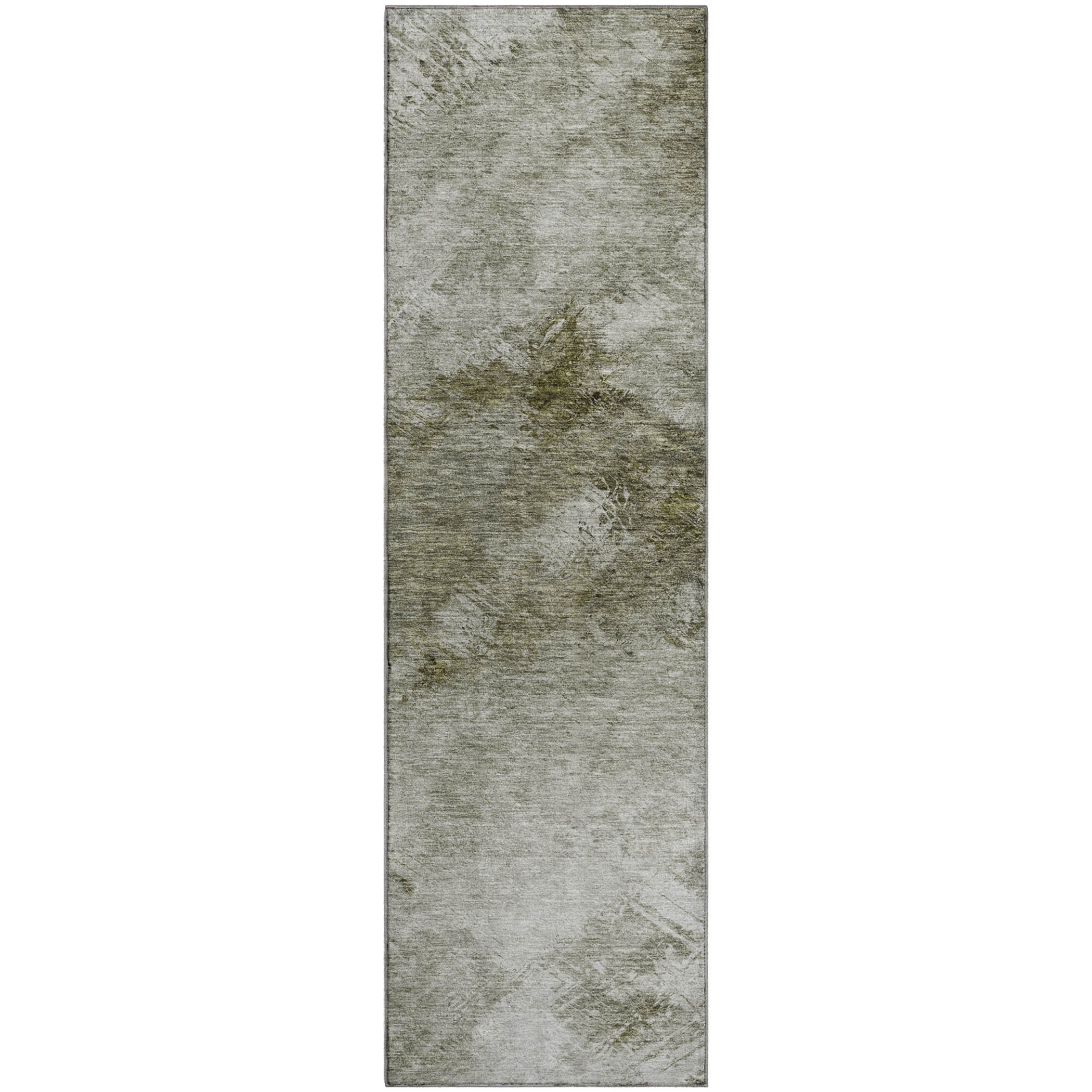 Kyoto Machine Washable Transitional Taupe Brown Rug 2'3" x 7'6" #shape_Runner