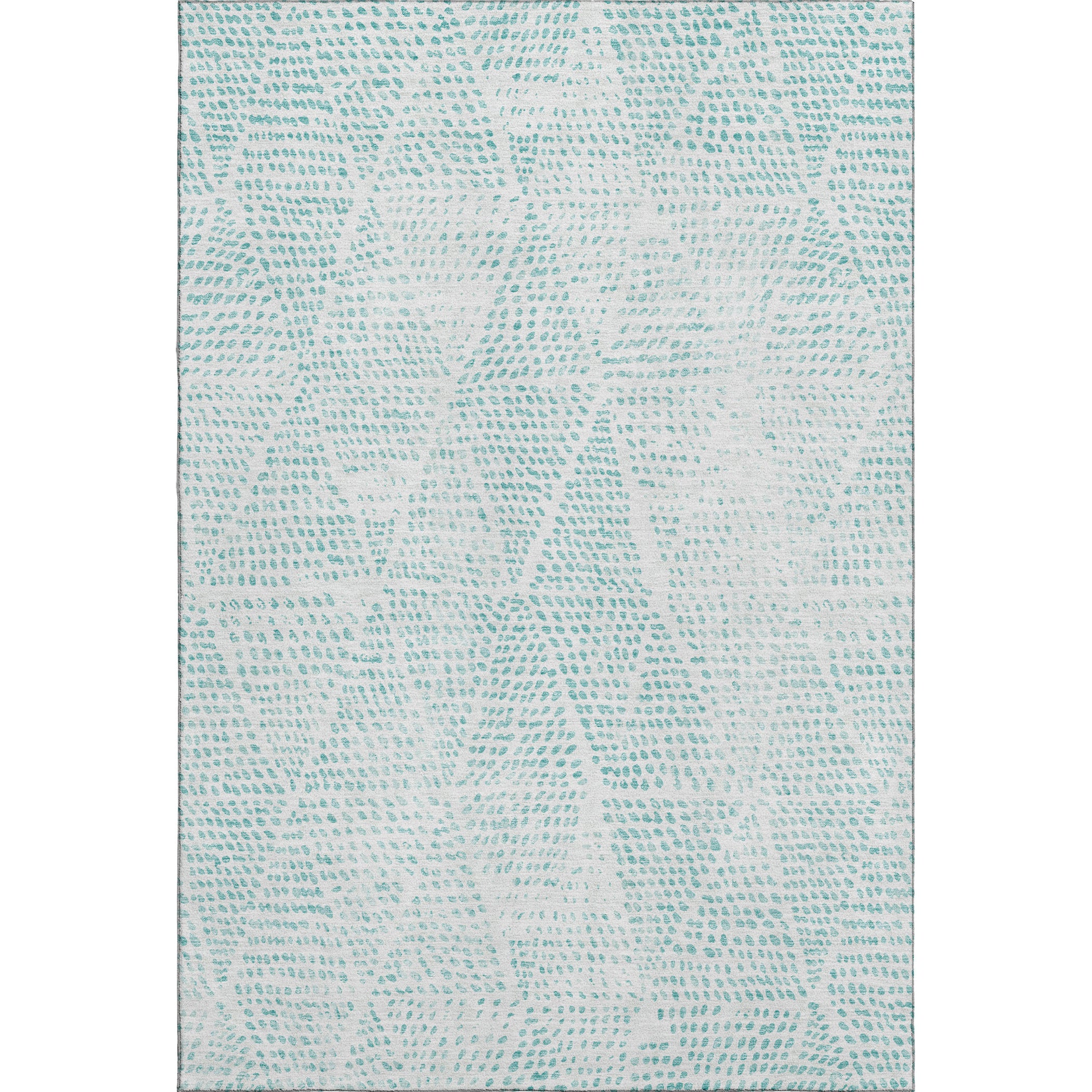 Bern Machine Washable Transitional Aqua Teal Rug 2'6" x 3'10" #shape_Rectangle