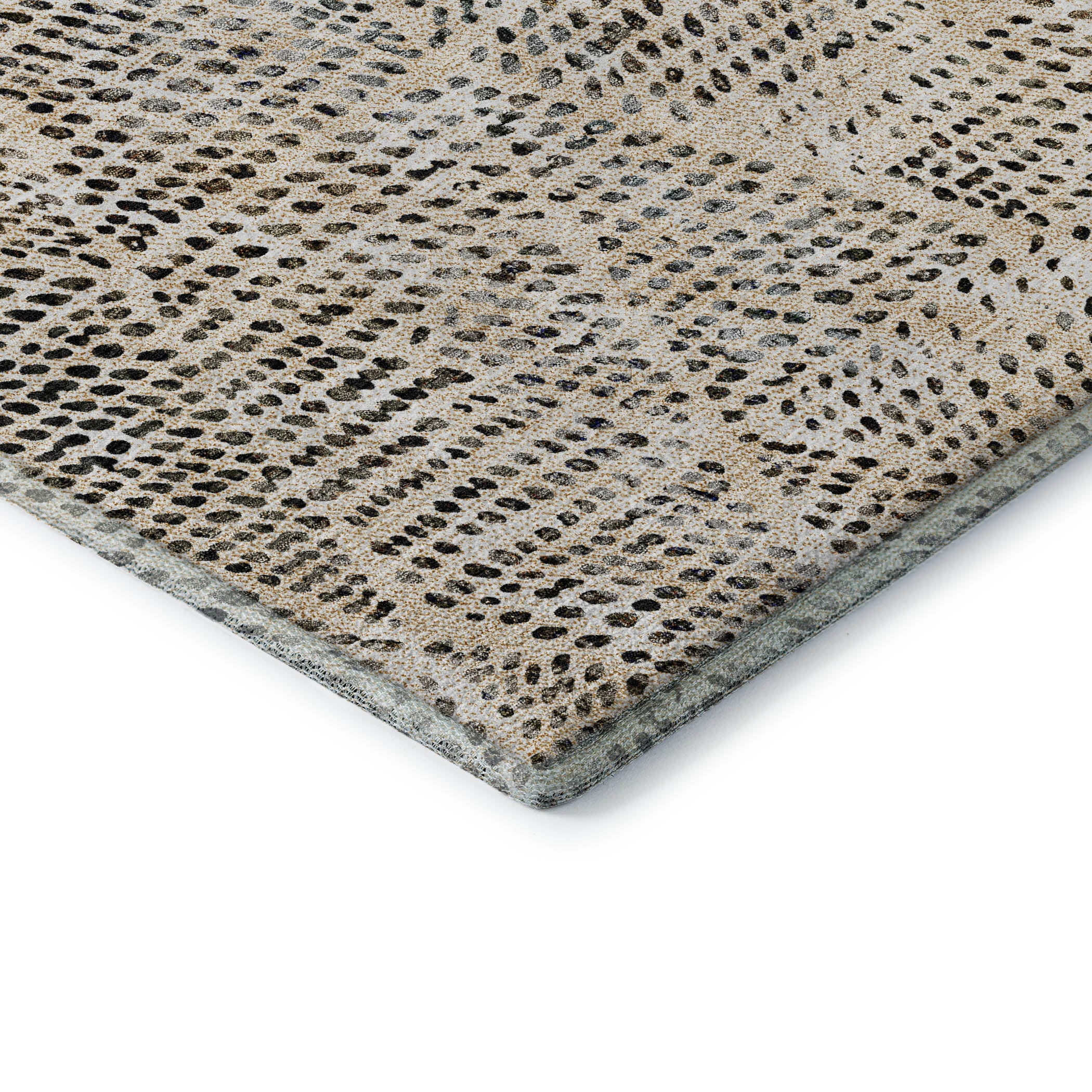 Bern Machine Washable Transitional Beige Brown Rug 1'8" x 2'6" #shape_Rectangle