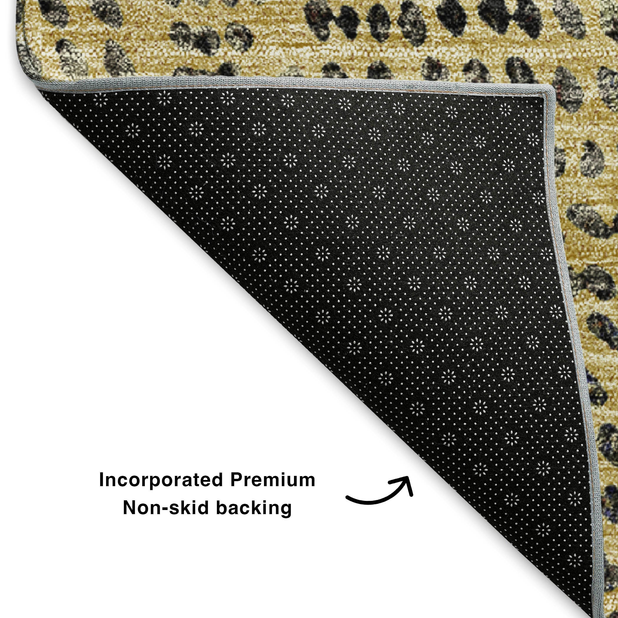 Bern Machine Washable Transitional Gold Rug 1'8" x 2'6" #shape_Rectangle