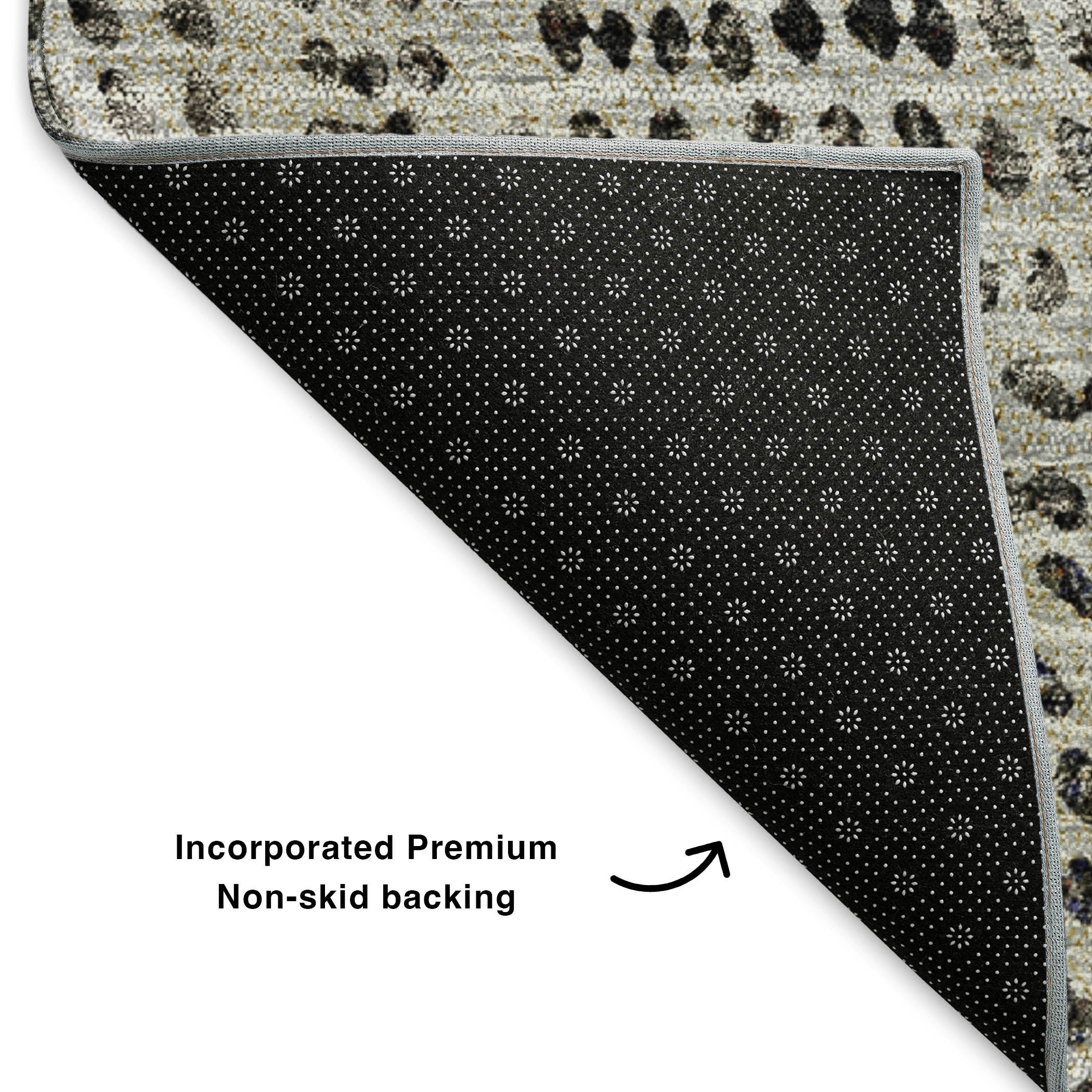 Bern Machine Washable Transitional Gray Rug 1'8" x 2'6" #shape_Rectangle