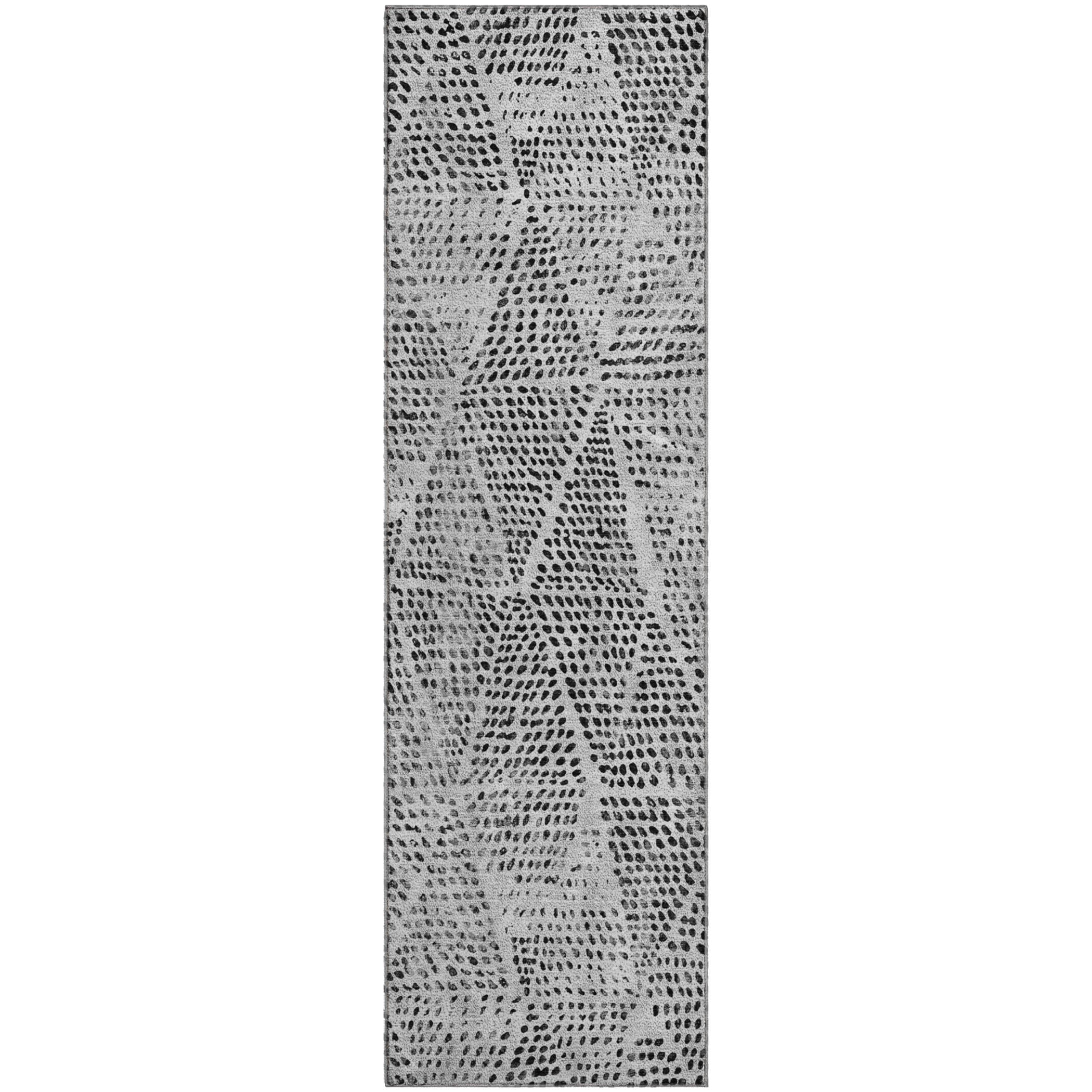 Bern Machine Washable Transitional Pewter Gray Rug 2'3" x 7'6" #shape_Runner