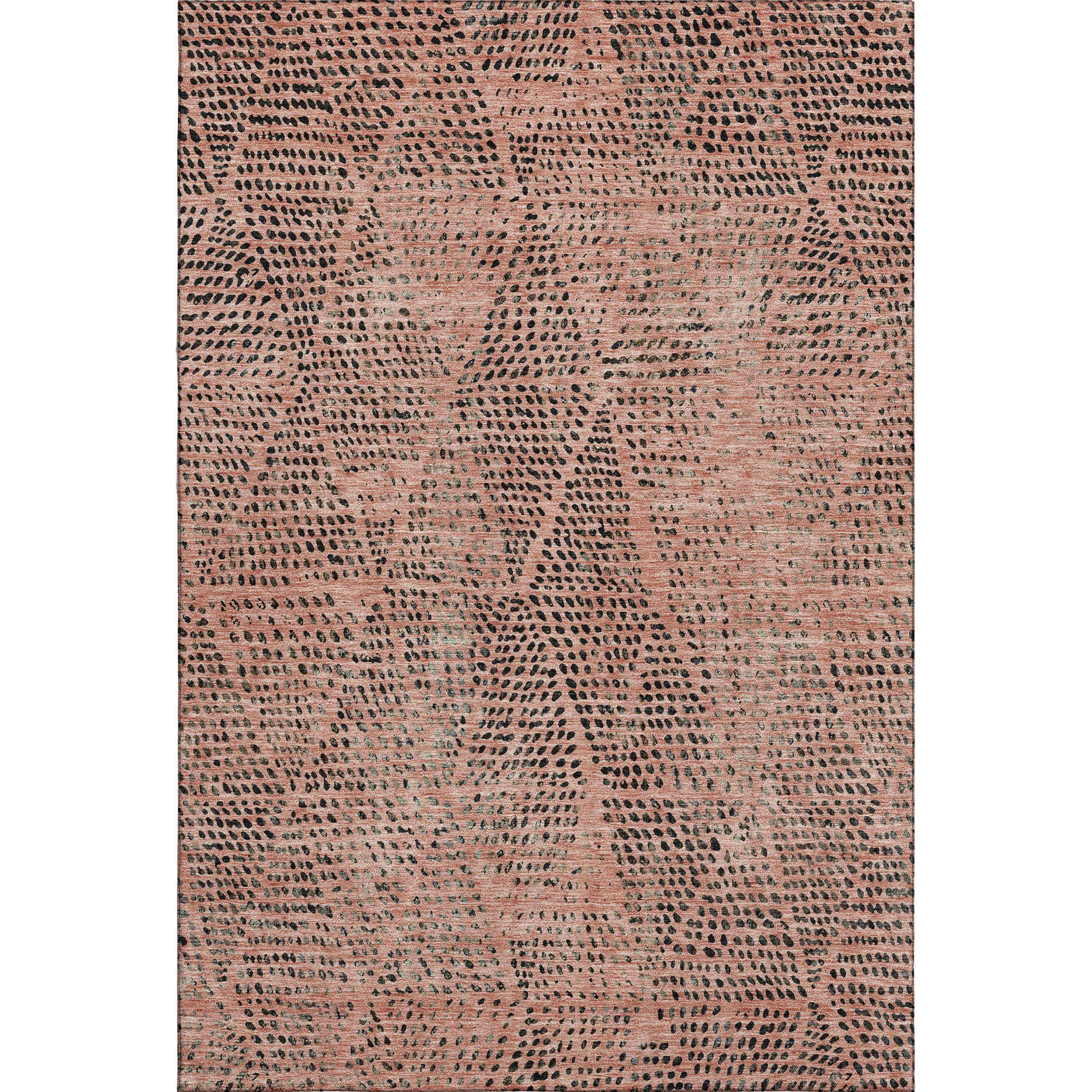 Bern Machine Washable Transitional Salmon Orange Rug 2'6" x 3'10" #shape_Rectangle