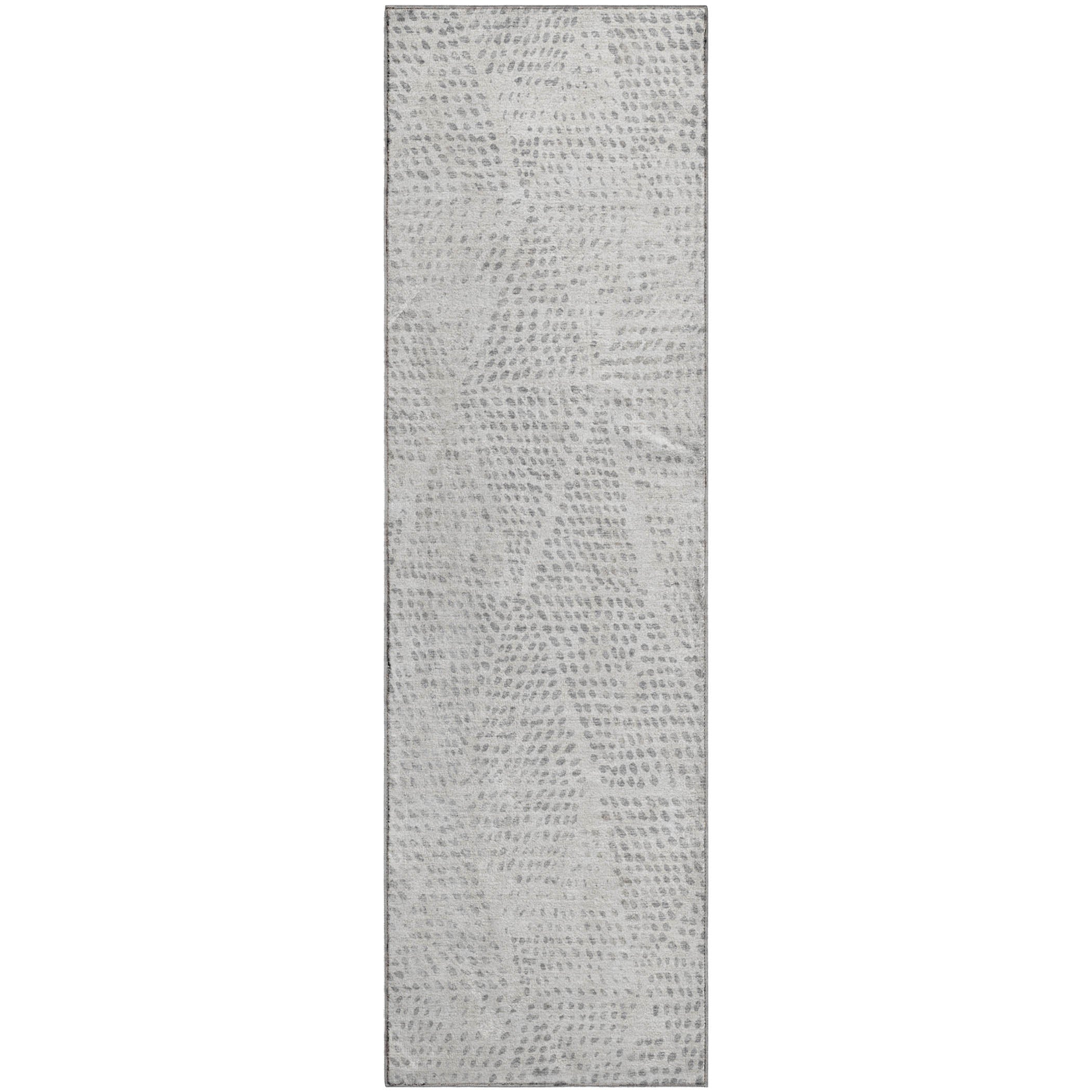 Bern Machine Washable Transitional Silver Gray Rug 2'3" x 7'6" #shape_Runner
