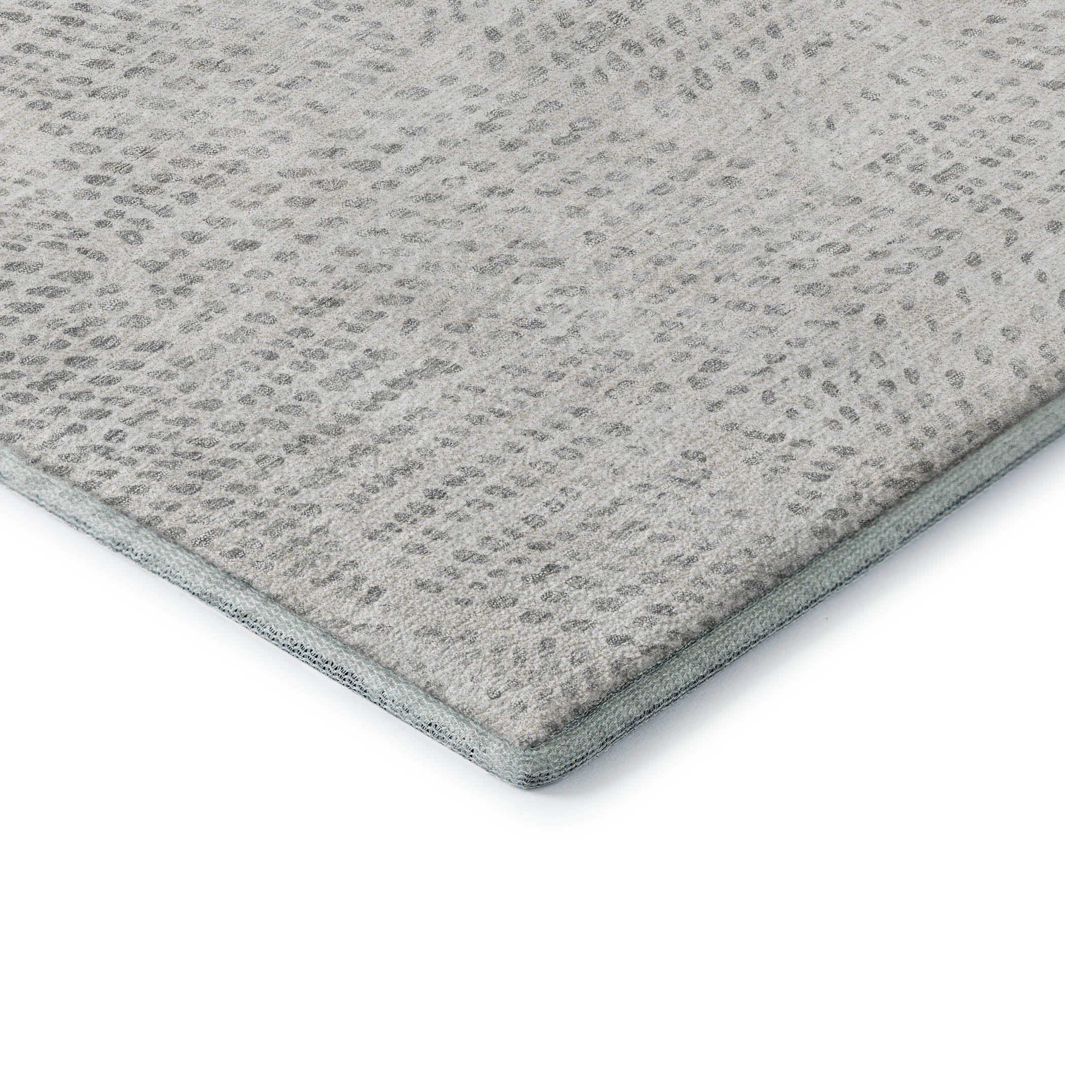 Bern Machine Washable Transitional Silver Gray Rug 1'8" x 2'6" #shape_Rectangle