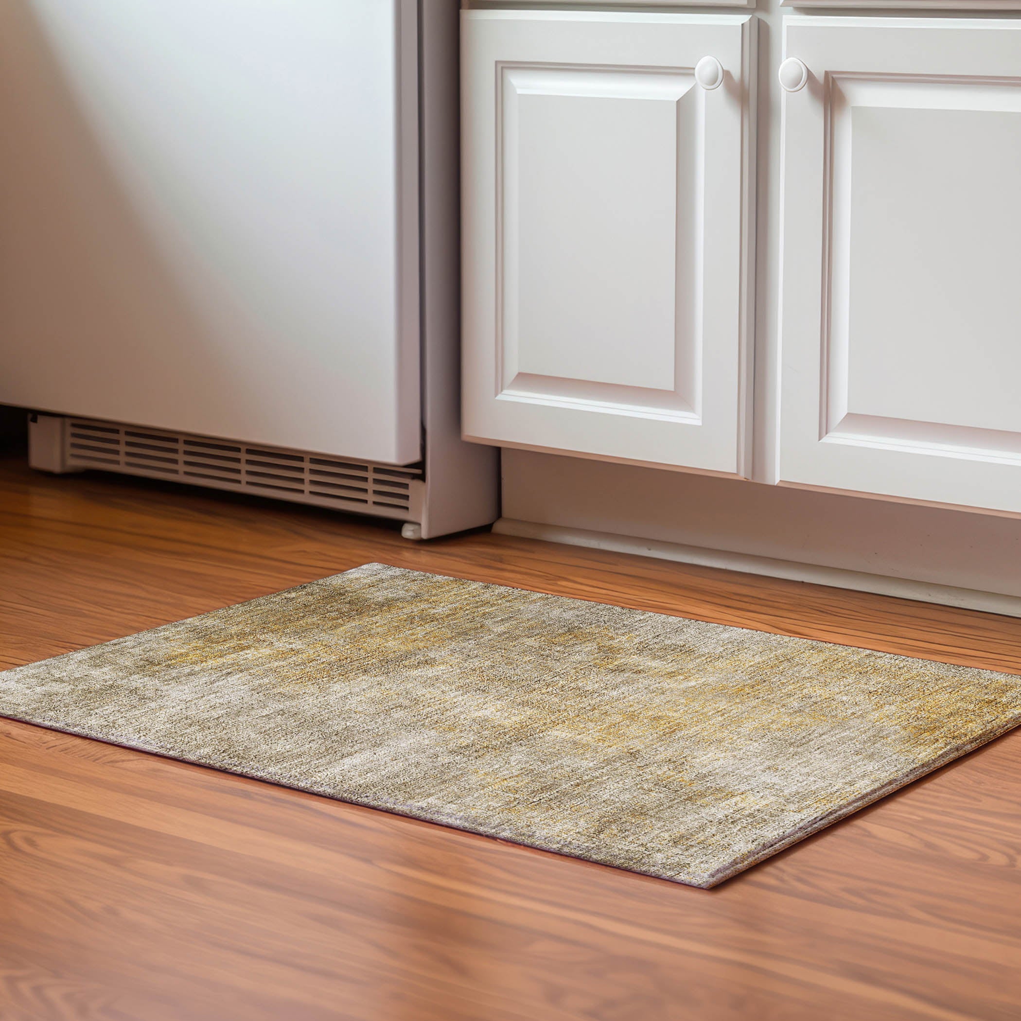 Budapest Machine Washable Transitional Beige Brown Rug 1'8" x 2'6" #shape_Rectangle