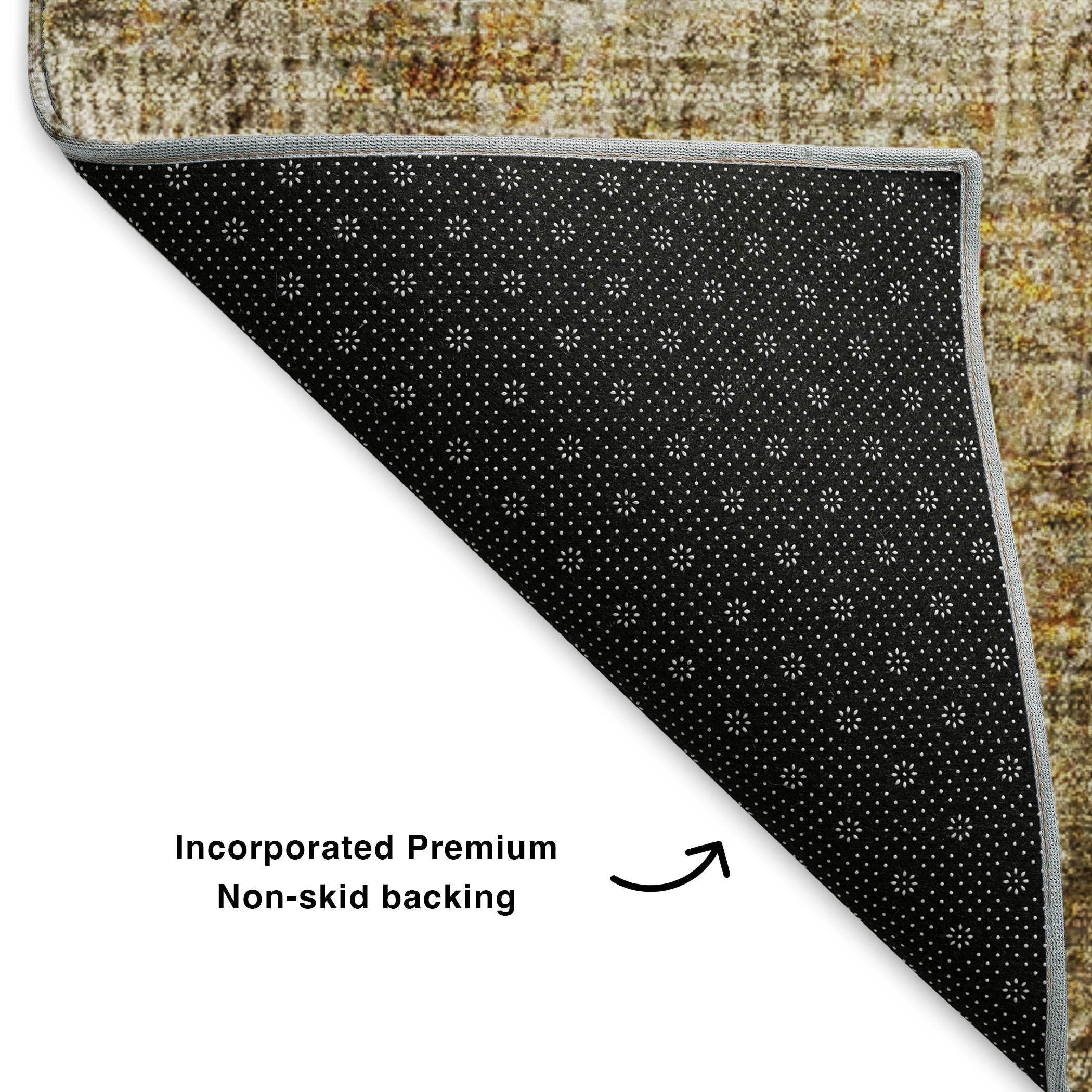 Budapest Machine Washable Transitional Beige Brown Rug 1'8" x 2'6" #shape_Rectangle