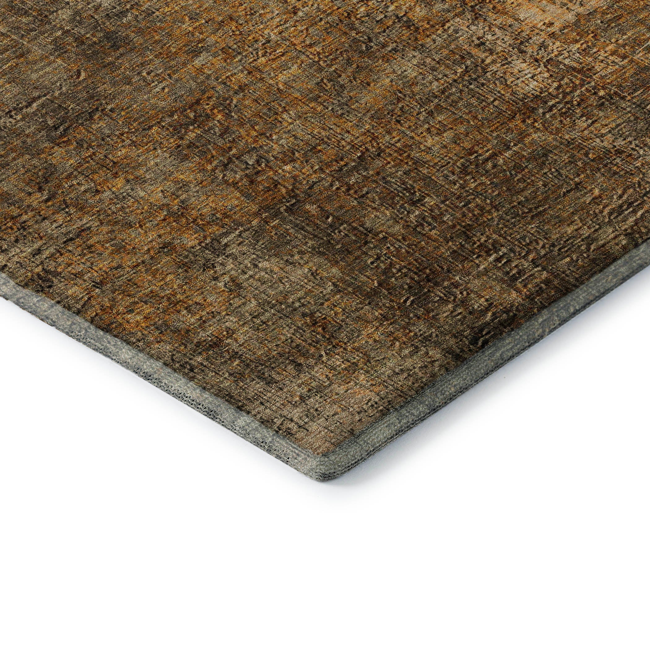 Budapest Machine Washable Transitional Brown Rug 1'8" x 2'6" #shape_Rectangle