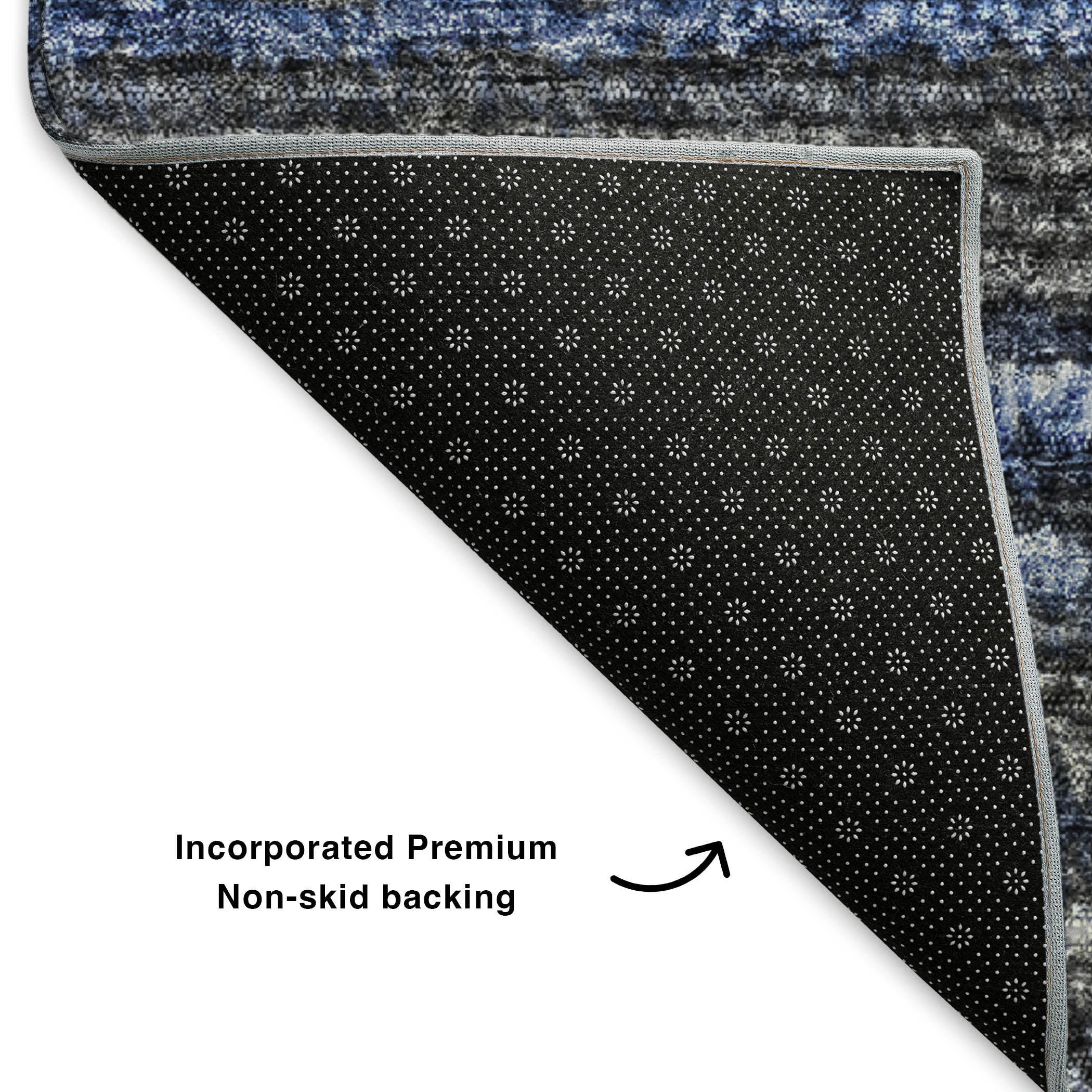 Zanzibar Machine Washable Transitional Blue Rug 1'8" x 2'6" #shape_Rectangle