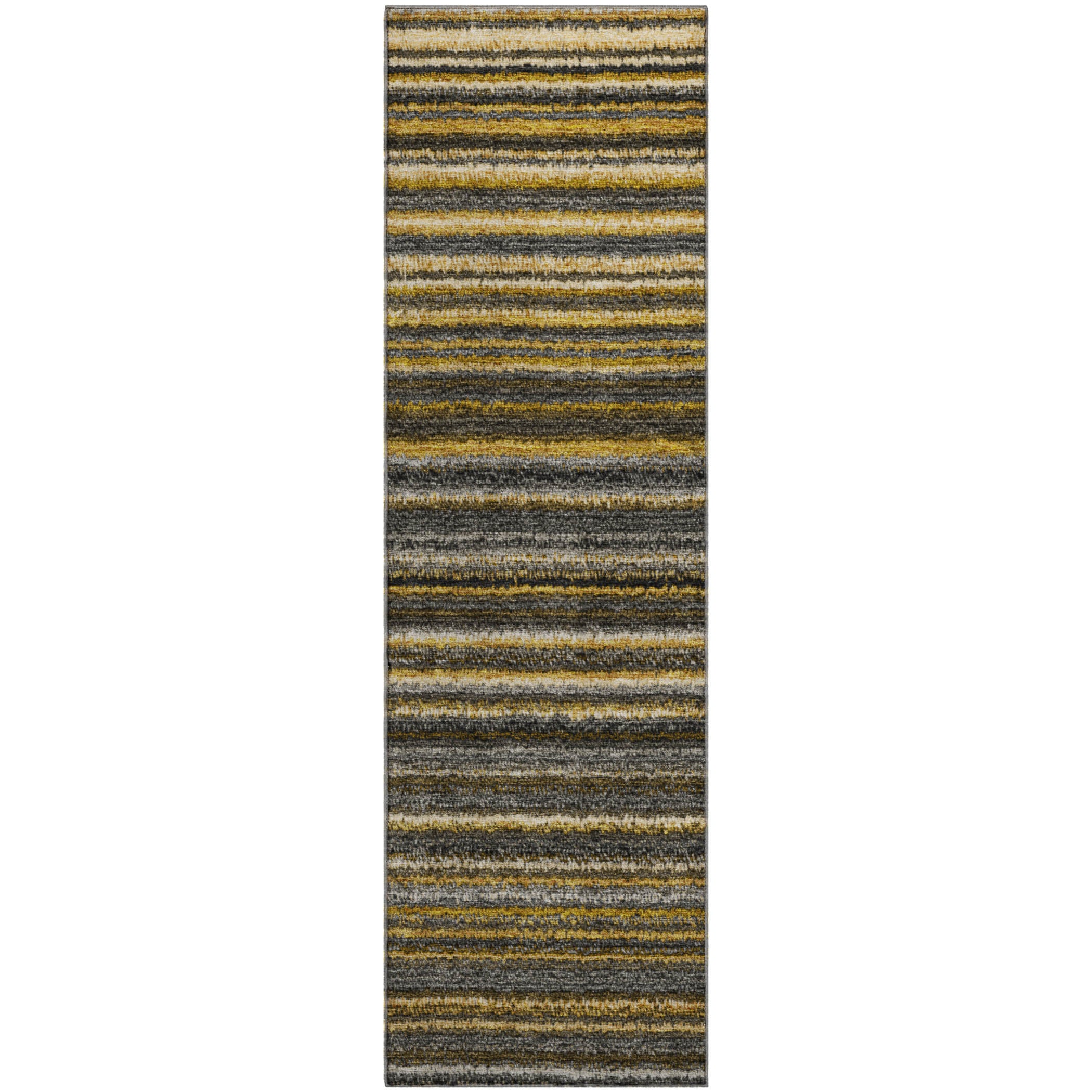 Zanzibar Machine Washable Transitional Gold Rug 2'3" x 7'6" #shape_Runner