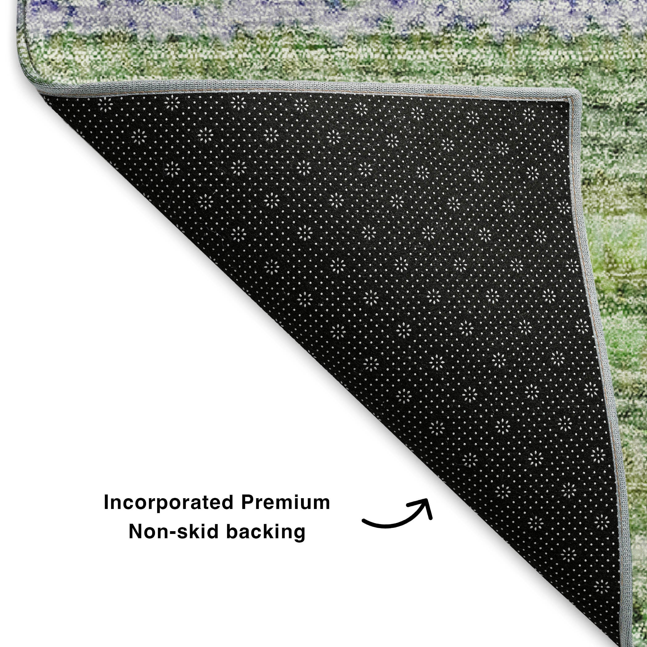 Zanzibar Machine Washable Transitional Green Rug 1'8" x 2'6" #shape_Rectangle