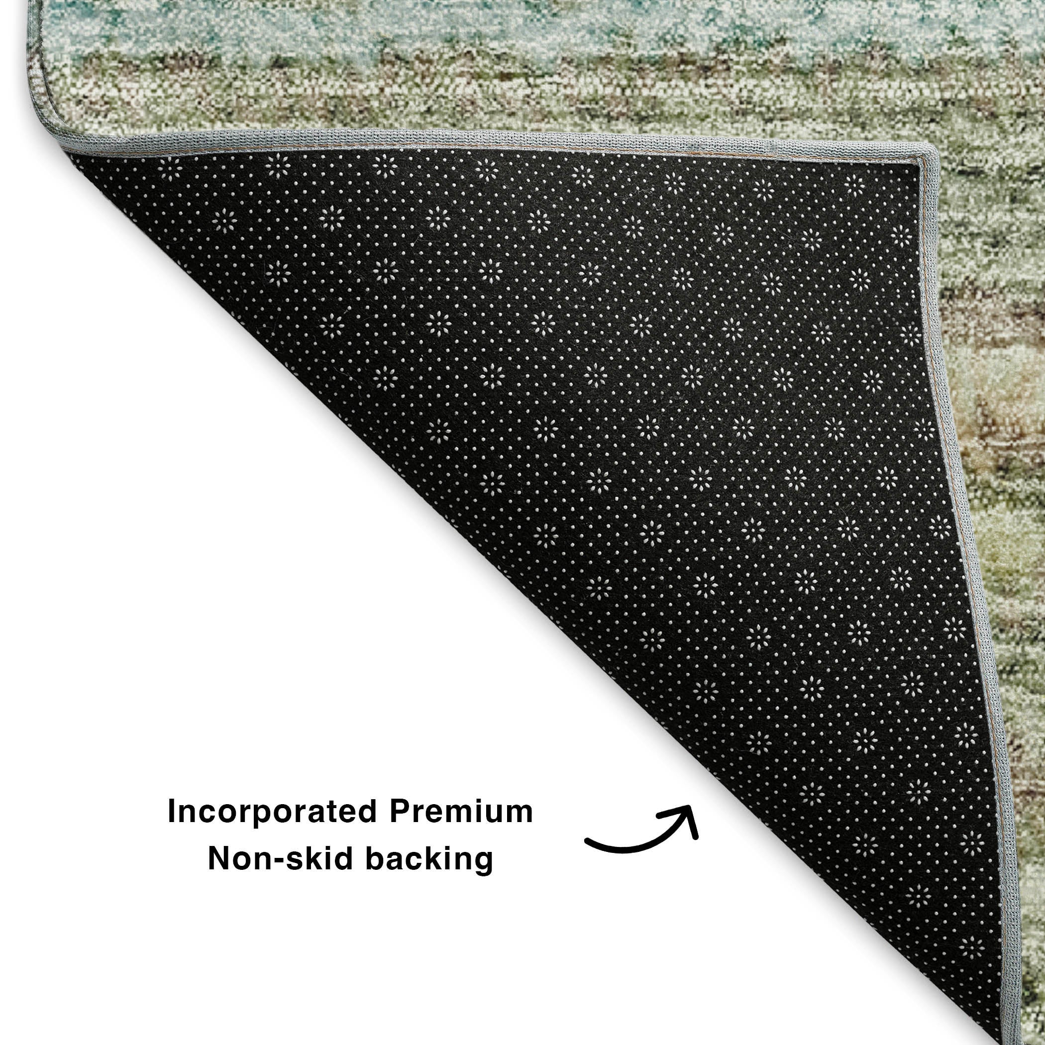 Zanzibar Machine Washable Transitional Sage Green Rug 1'8" x 2'6" #shape_Rectangle