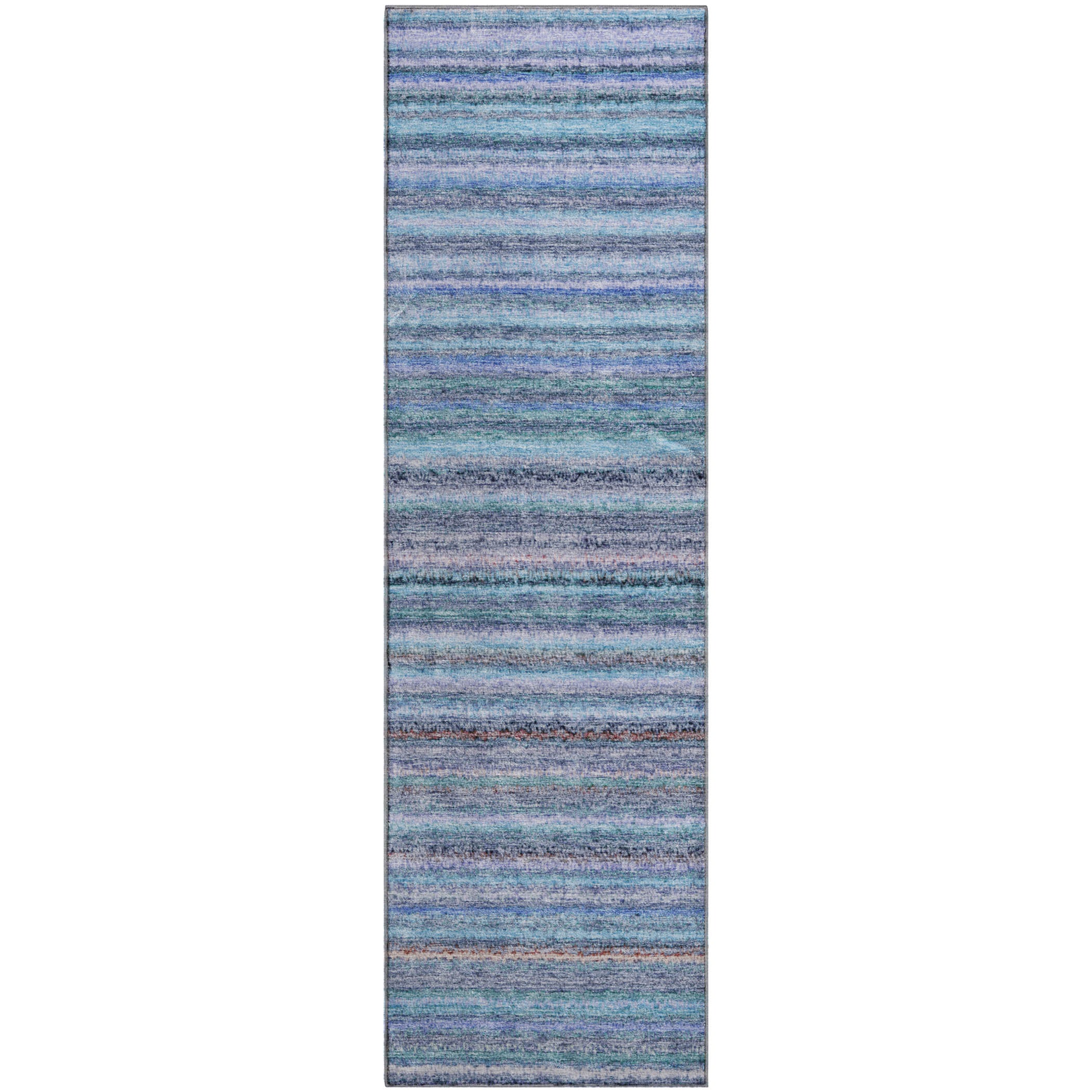 Zanzibar Machine Washable Transitional Sky Blue Rug 2'3" x 7'6" #shape_Runner