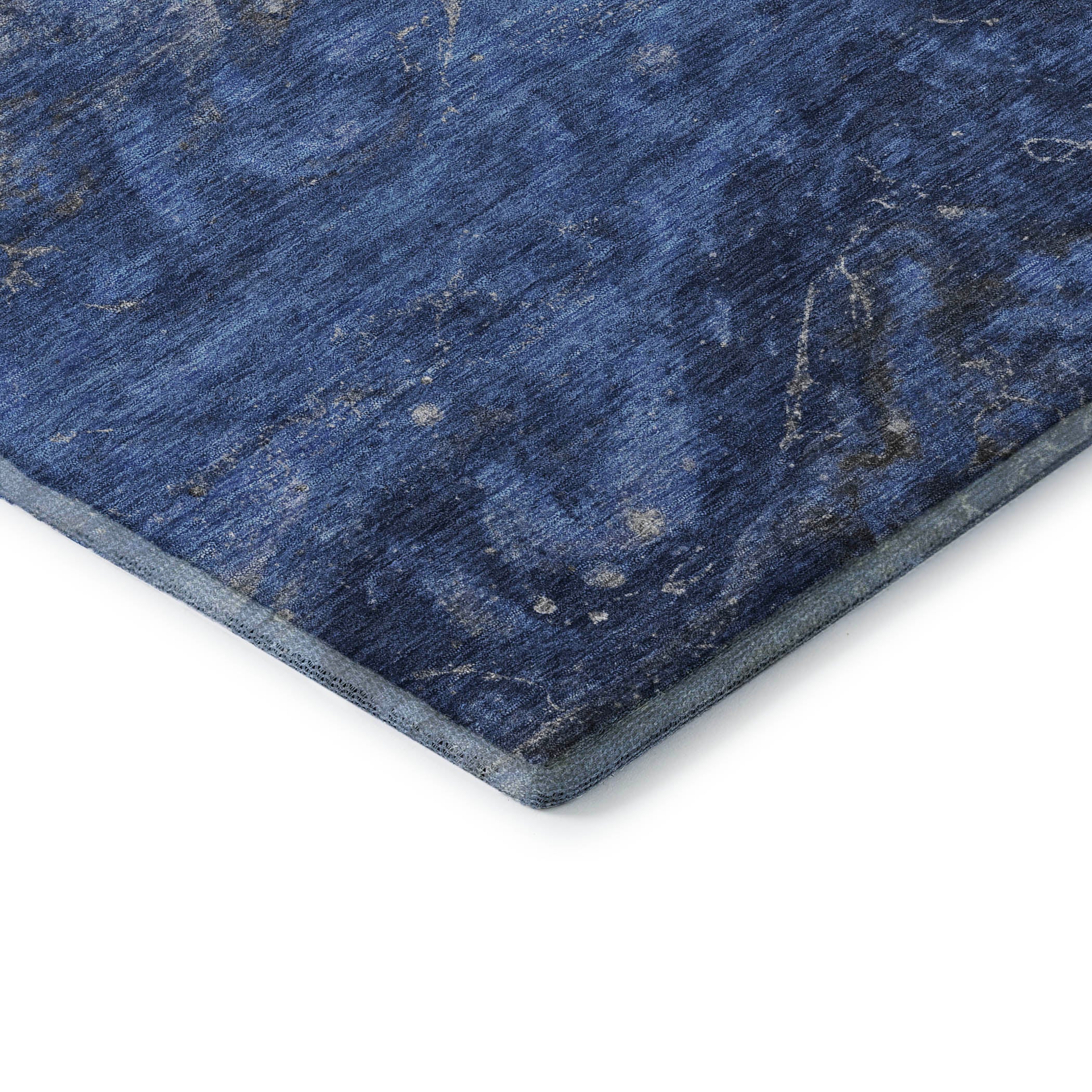 Siena Machine Washable Transitional Blue Rug 1'8" x 2'6" #shape_Rectangle