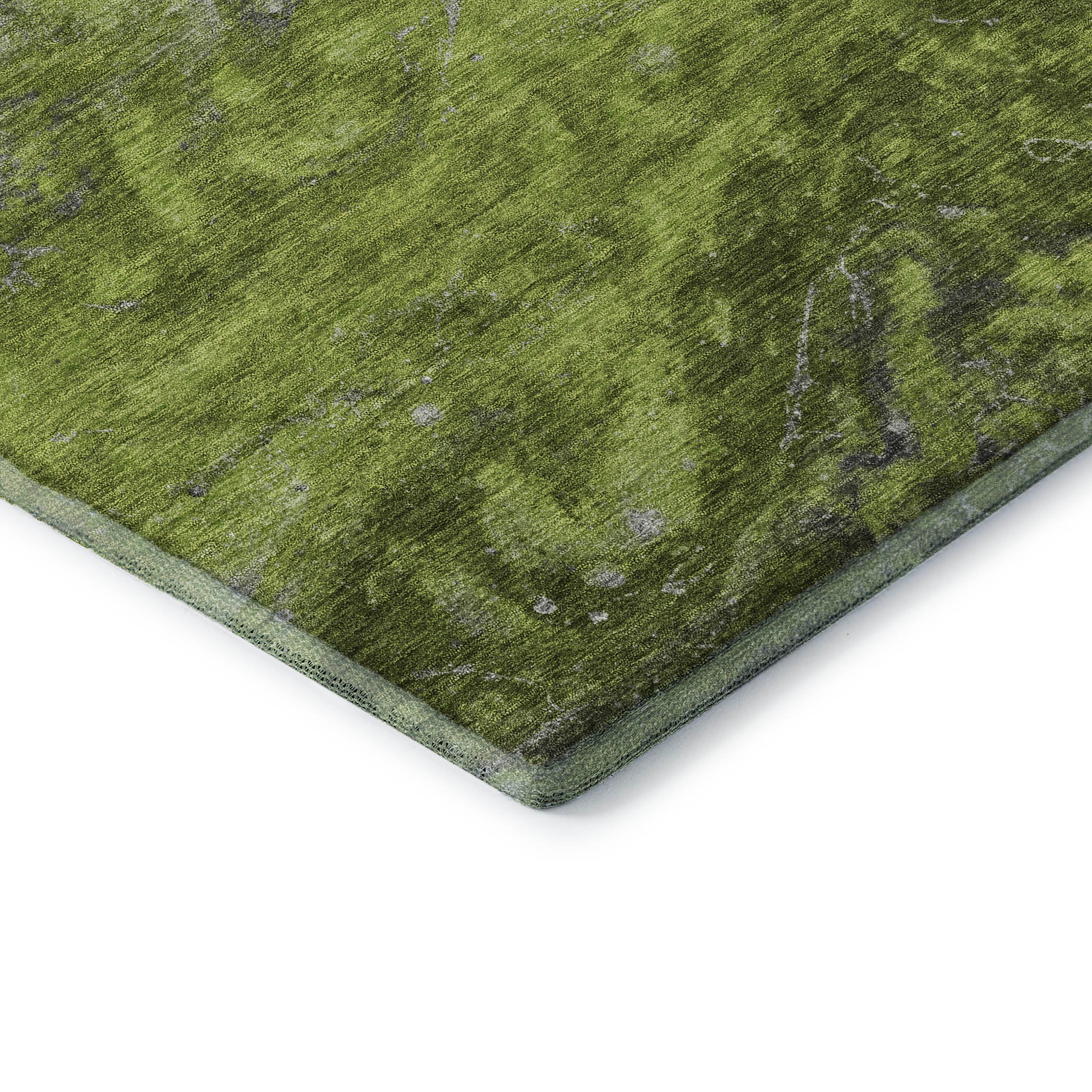 Siena Machine Washable Transitional Green Rug 1'8" x 2'6" #shape_Rectangle