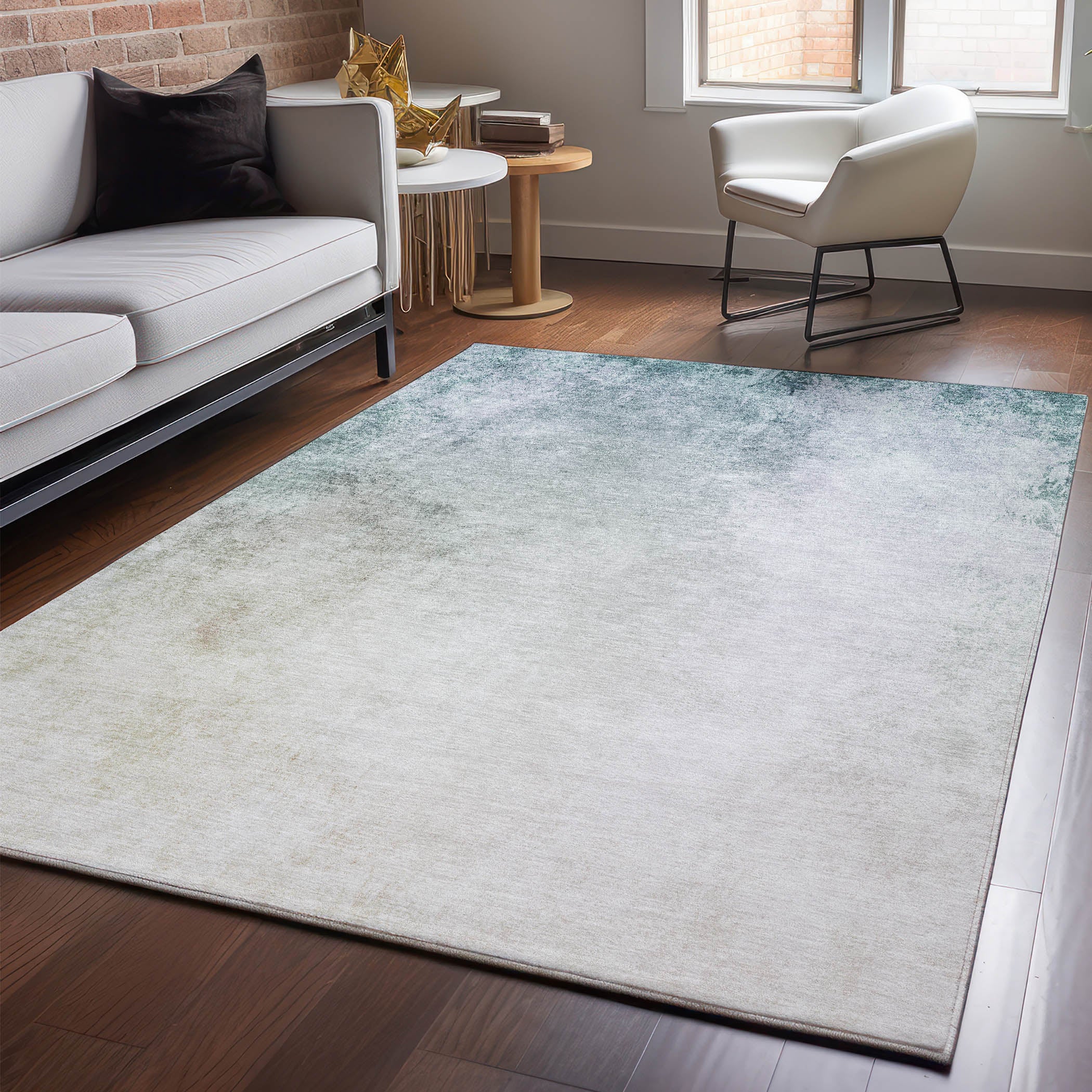 Queenstown Machine Washable Transitional Beige Brown Rug 2'6" x 3'10" #shape_Rectangle