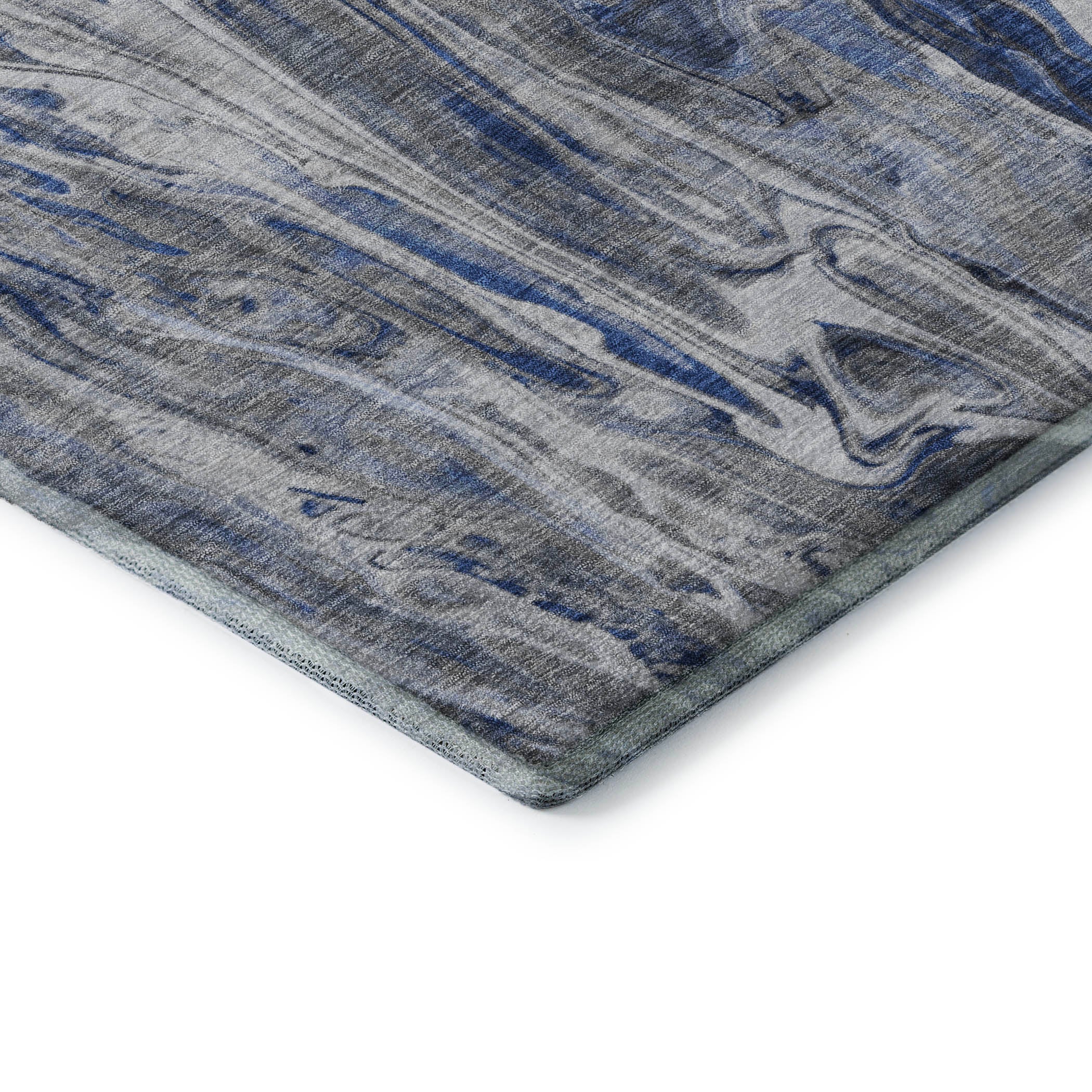 Tallinn Machine Washable Contemporary Blue Rug 1'8" x 2'6" #shape_Rectangle