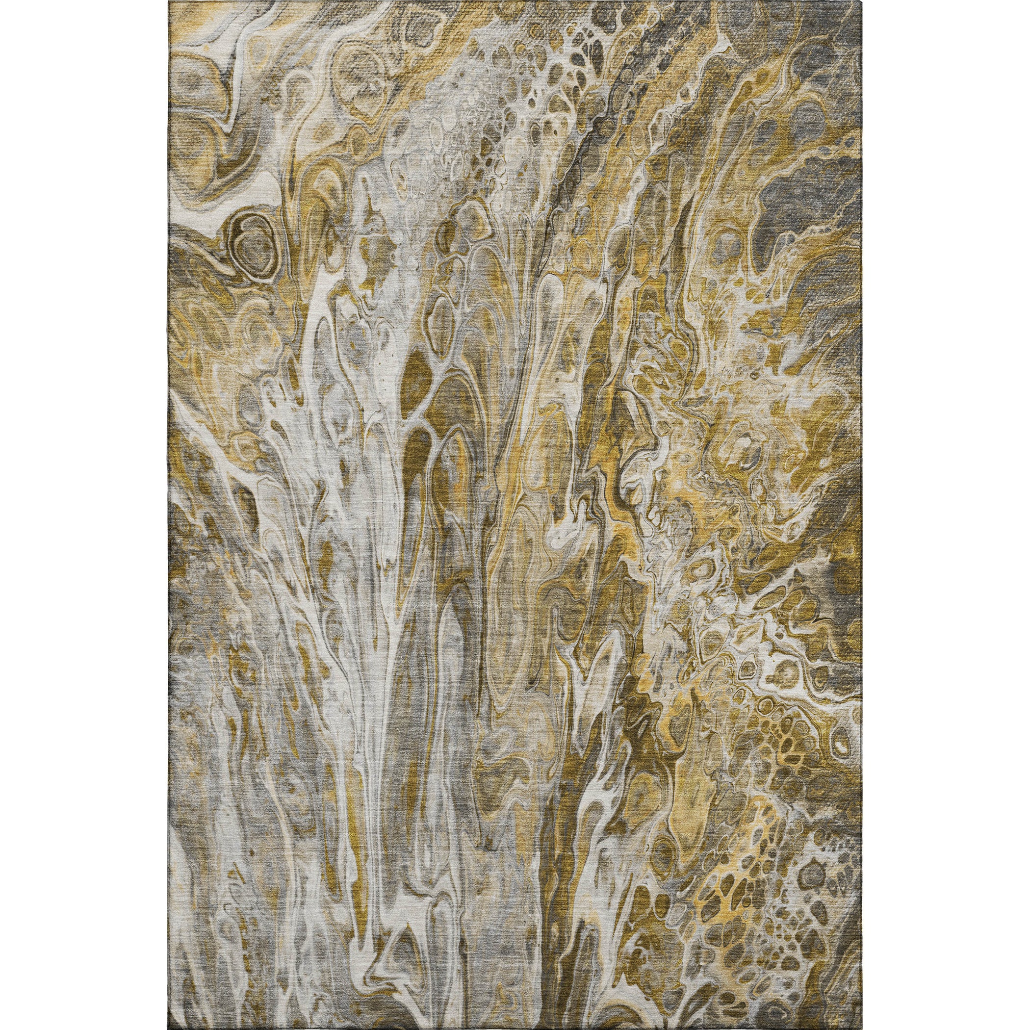 Tallinn Machine Washable Contemporary Brown Rug 2'6" x 3'10" #shape_Rectangle