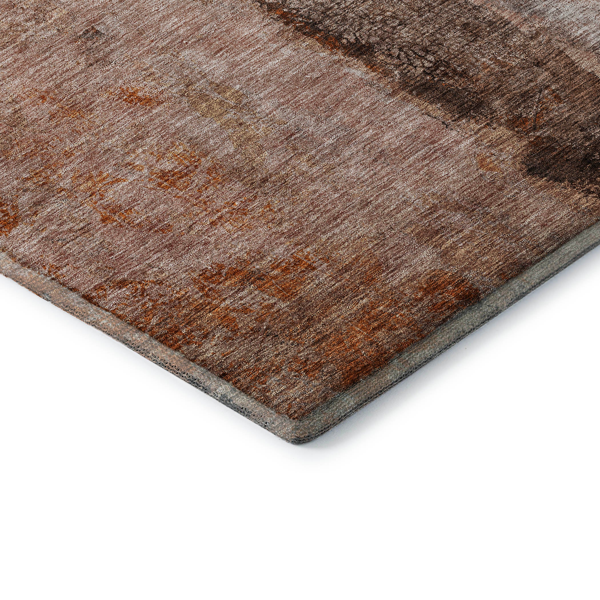 Luang Prabang Machine Washable Transitional Paprika Orange Rug 1'8" x 2'6" #shape_Rectangle
