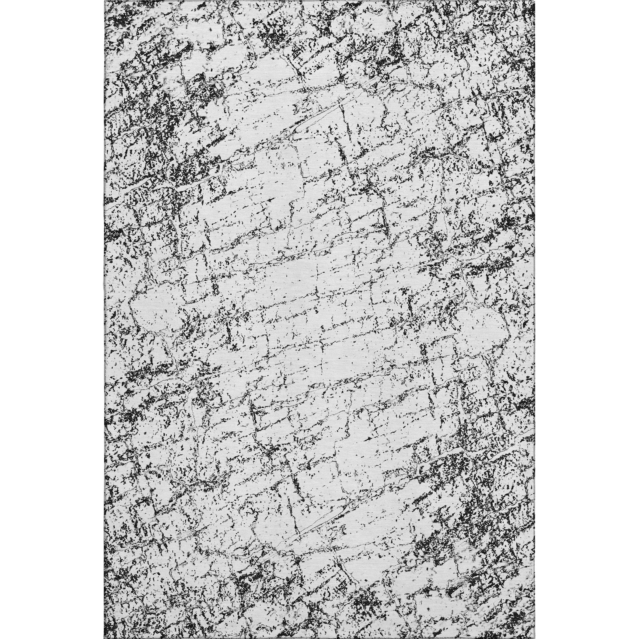 Porto Machine Washable Transitional Black Rug 2'6" x 3'10" #shape_Rectangle