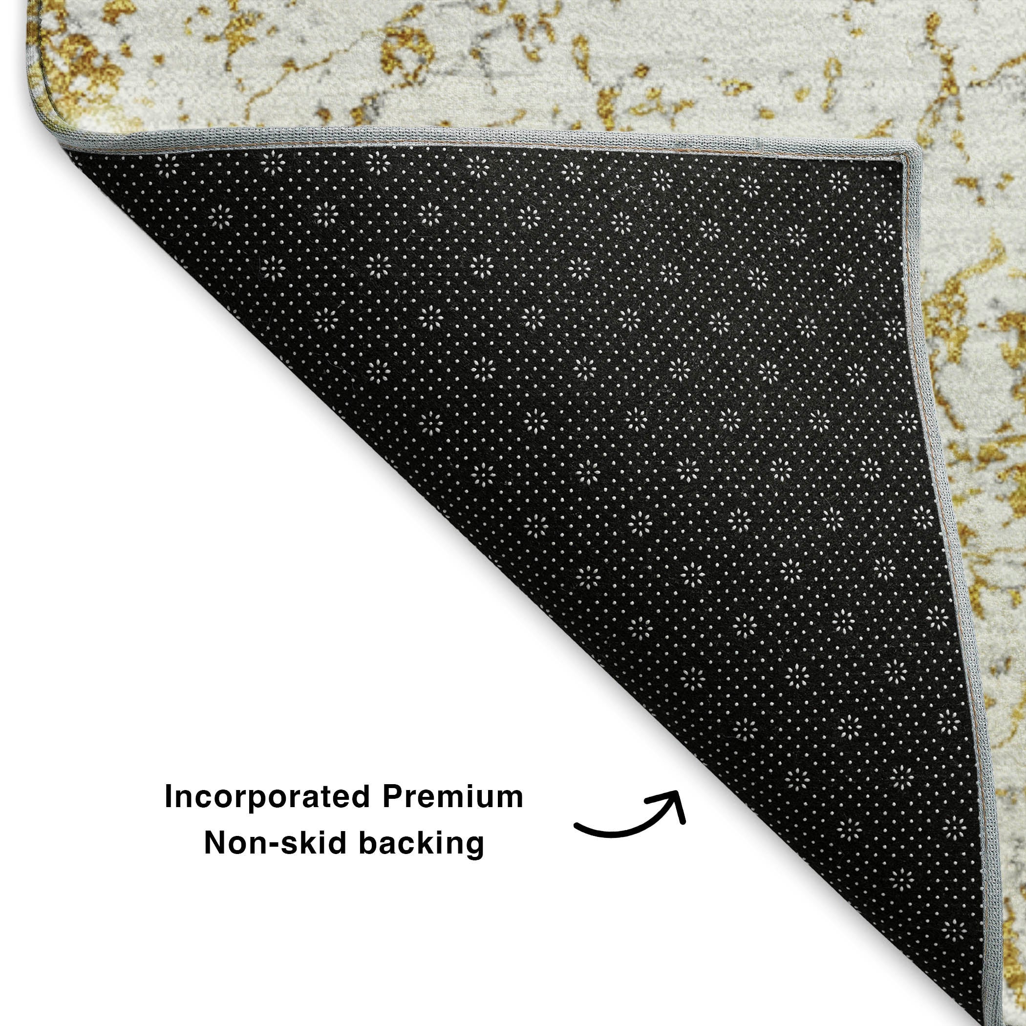 Porto Machine Washable Transitional Gold Rug 1'8" x 2'6" #shape_Rectangle