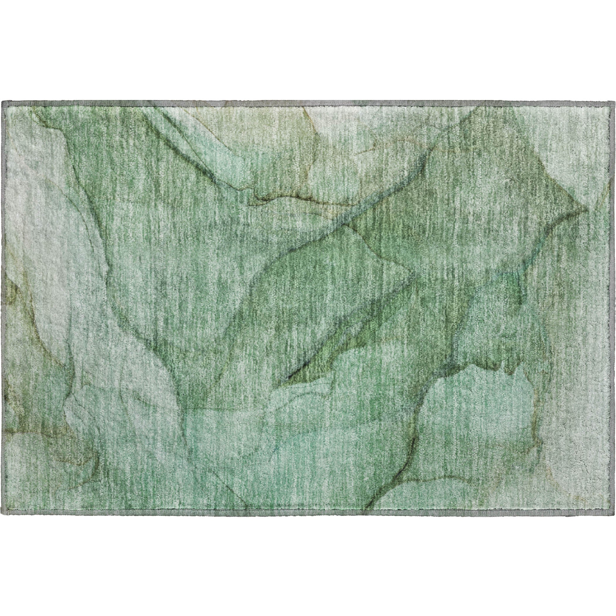 Bogota Machine Washable Transitional Green Rug 1'8" x 2'6" #shape_Rectangle