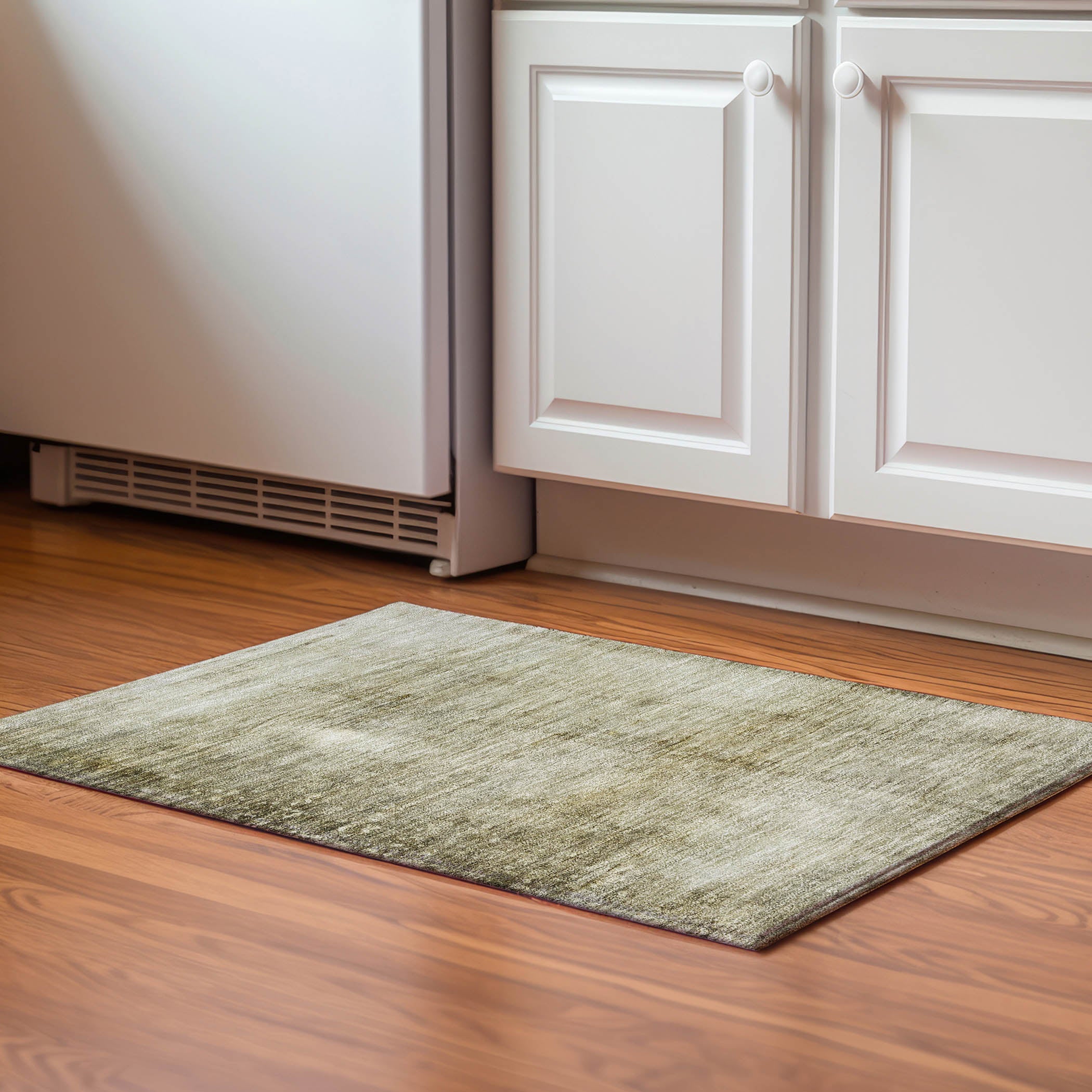 Hoi An Machine Washable Transitional Taupe Brown Rug 1'8" x 2'6" #shape_Rectangle