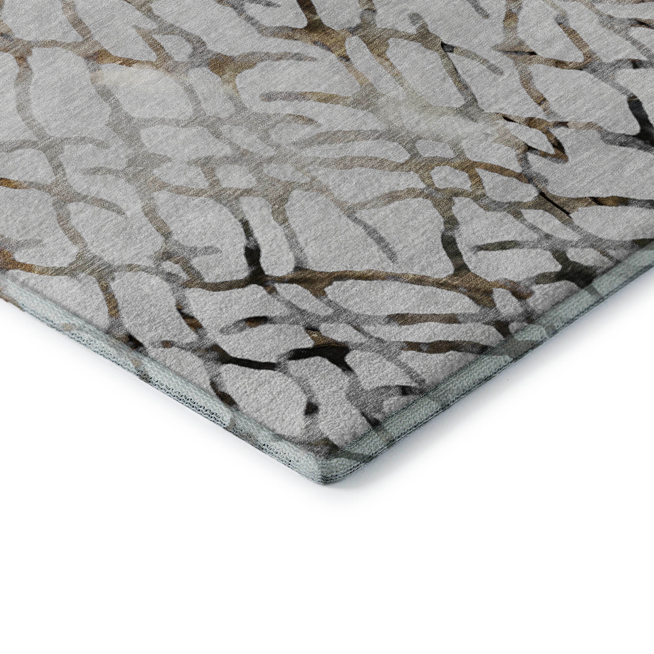 Cusco Machine Washable Transitional Silver Gray Rug 1'8" x 2'6" #shape_Rectangle