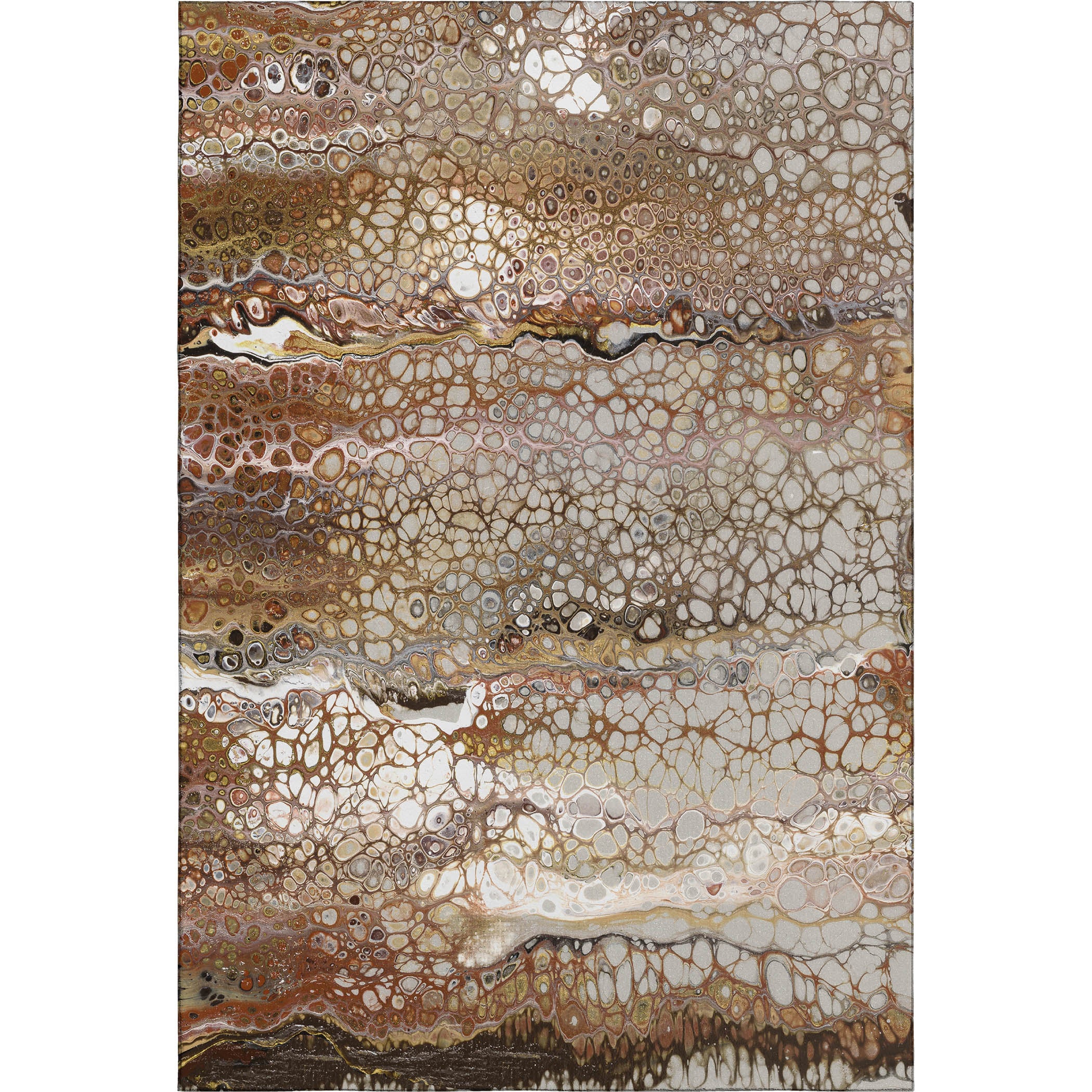 Salzburg Machine Washable Contemporary Riverbed Brown Rug 2'6" x 3'10" #shape_Rectangle