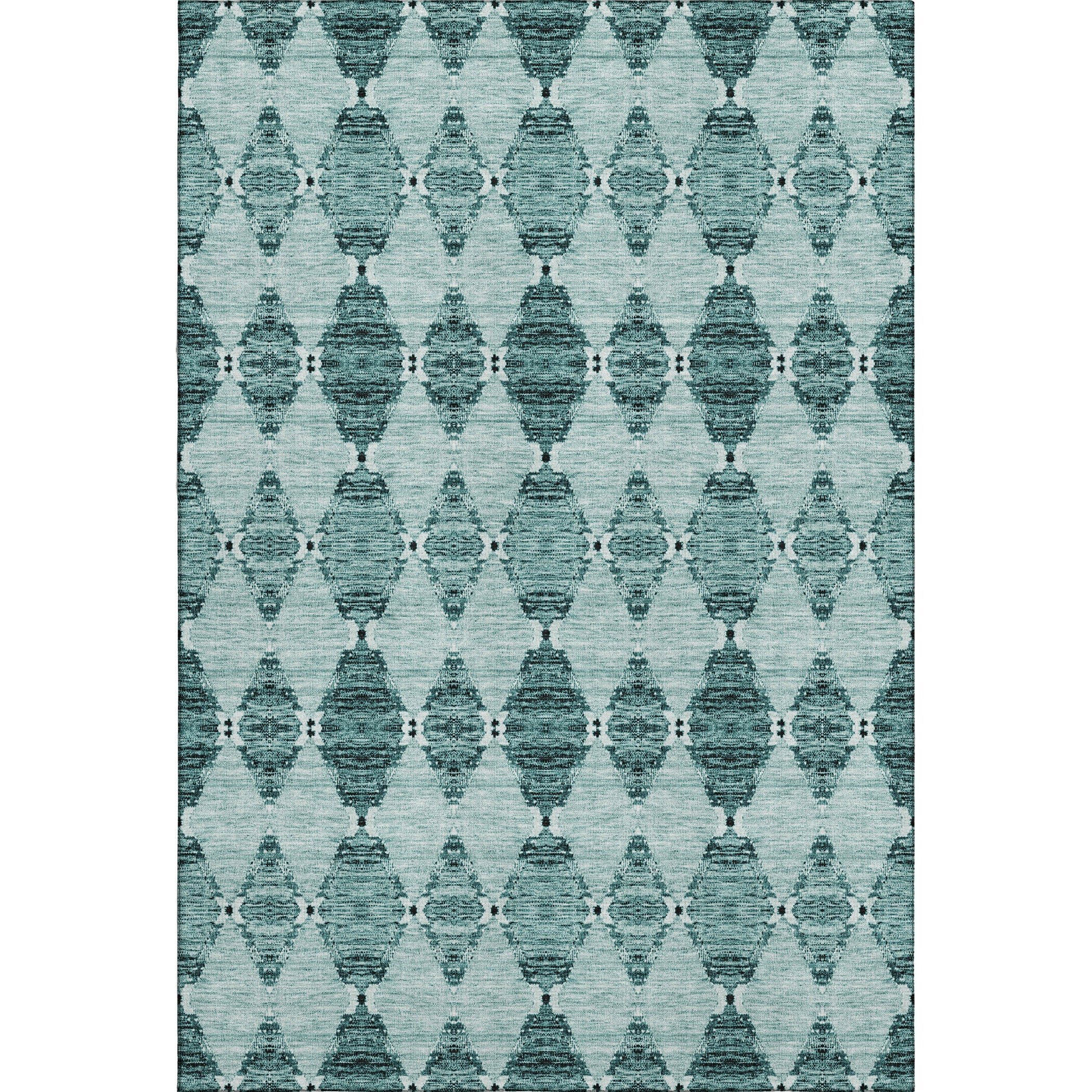 Lima Machine Washable Transitional Teal Rug 2'6" x 3'10" #shape_Rectangle