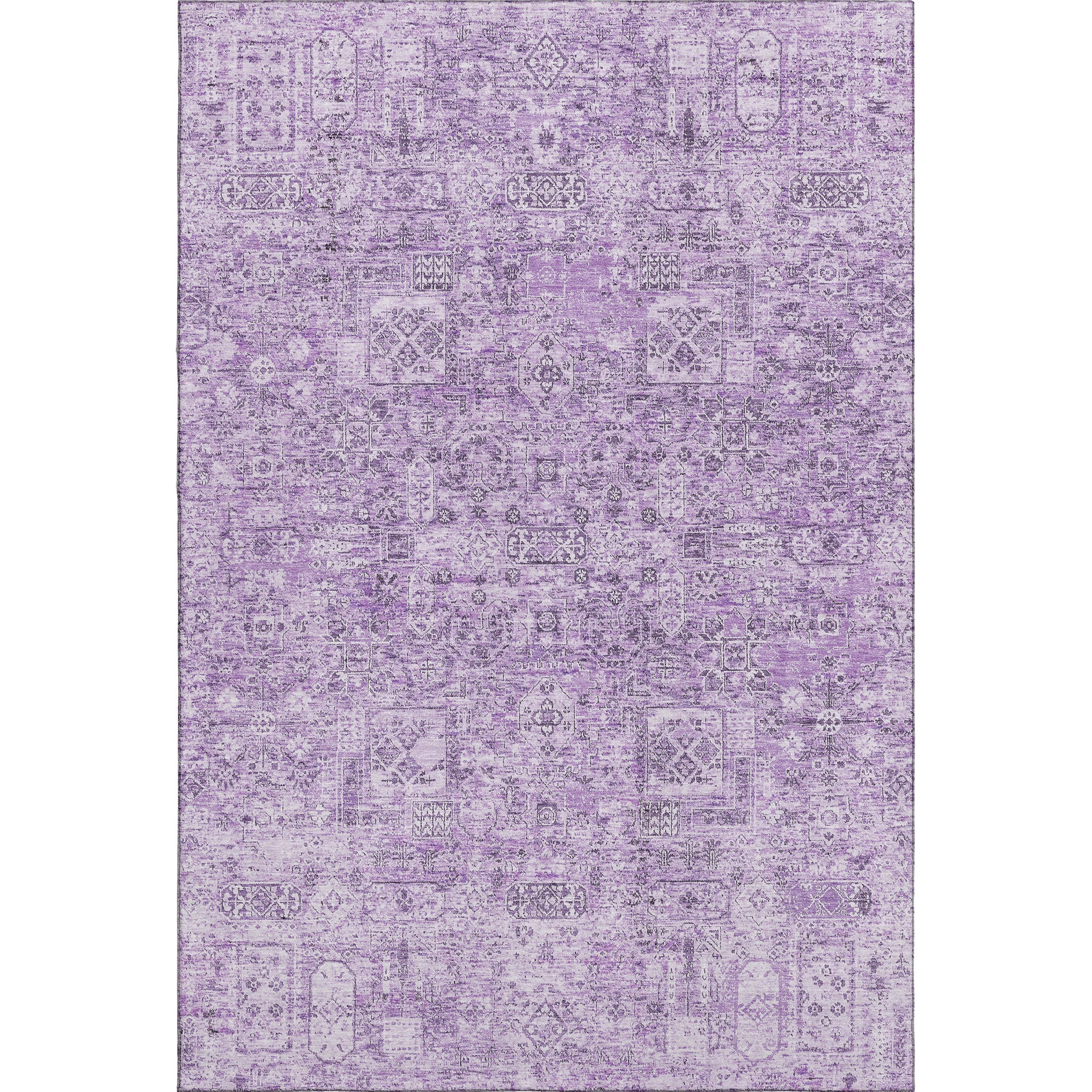 Antigua Machine Washable Transitional Lilac Purple Rug 2'6" x 3'10" #shape_Rectangle