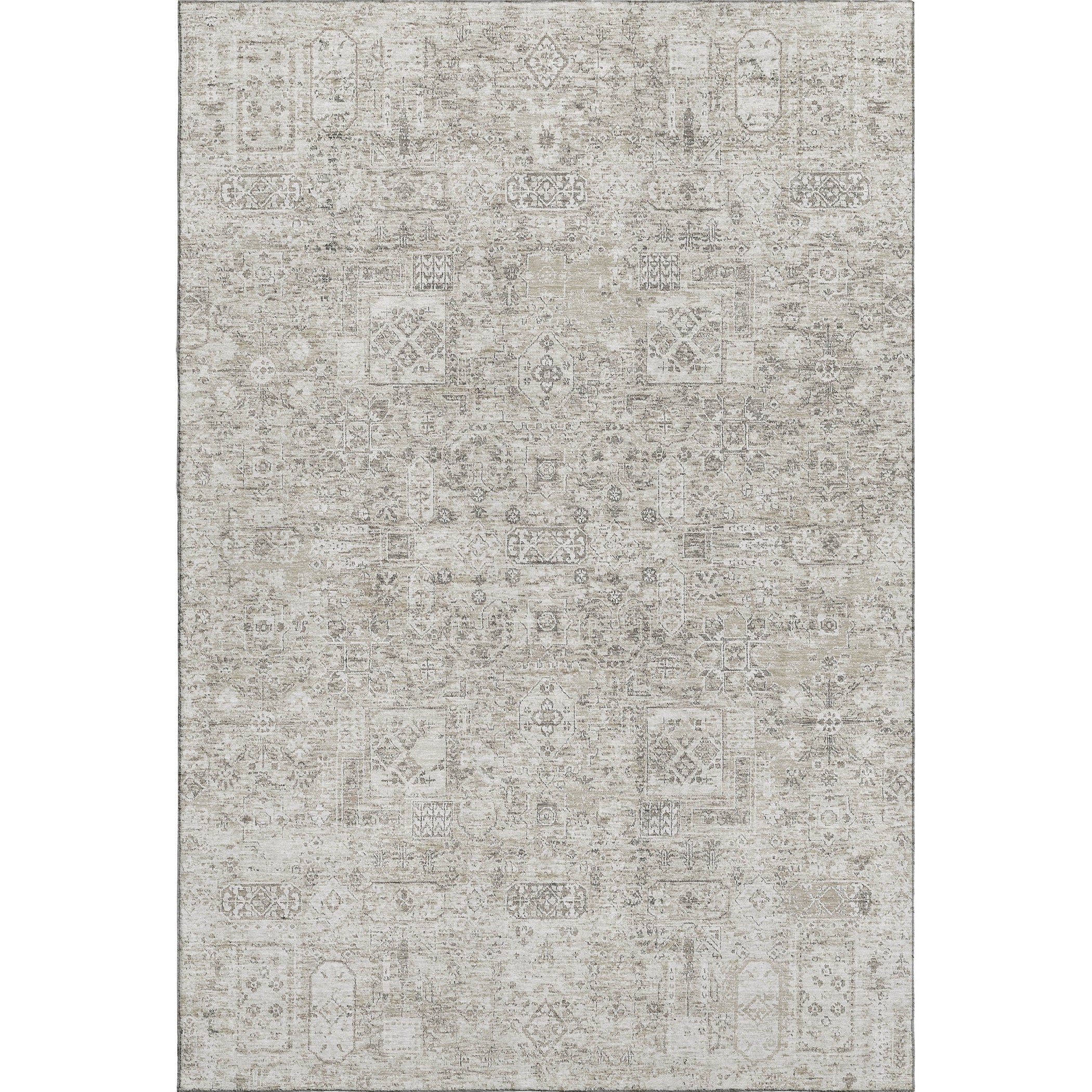 Antigua Machine Washable Transitional Taupe Brown Rug 2'6" x 3'10" #shape_Rectangle