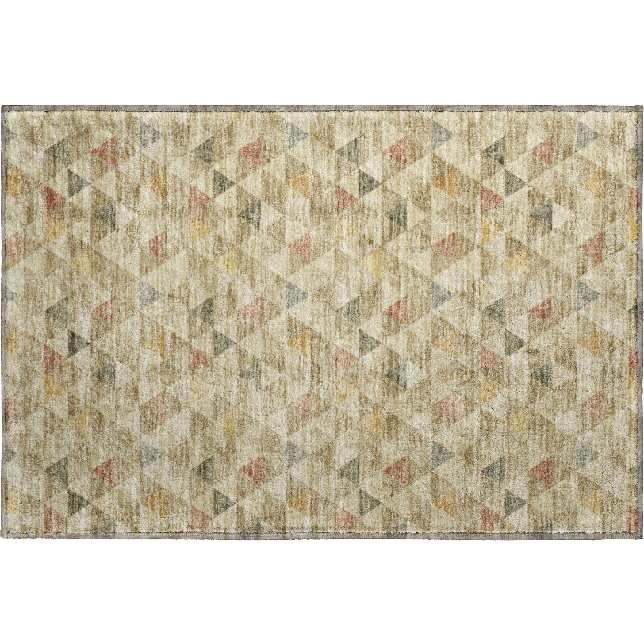 Lima Machine Washable Transitional Beige Brown Rug 1'8" x 2'6" #shape_Rectangle