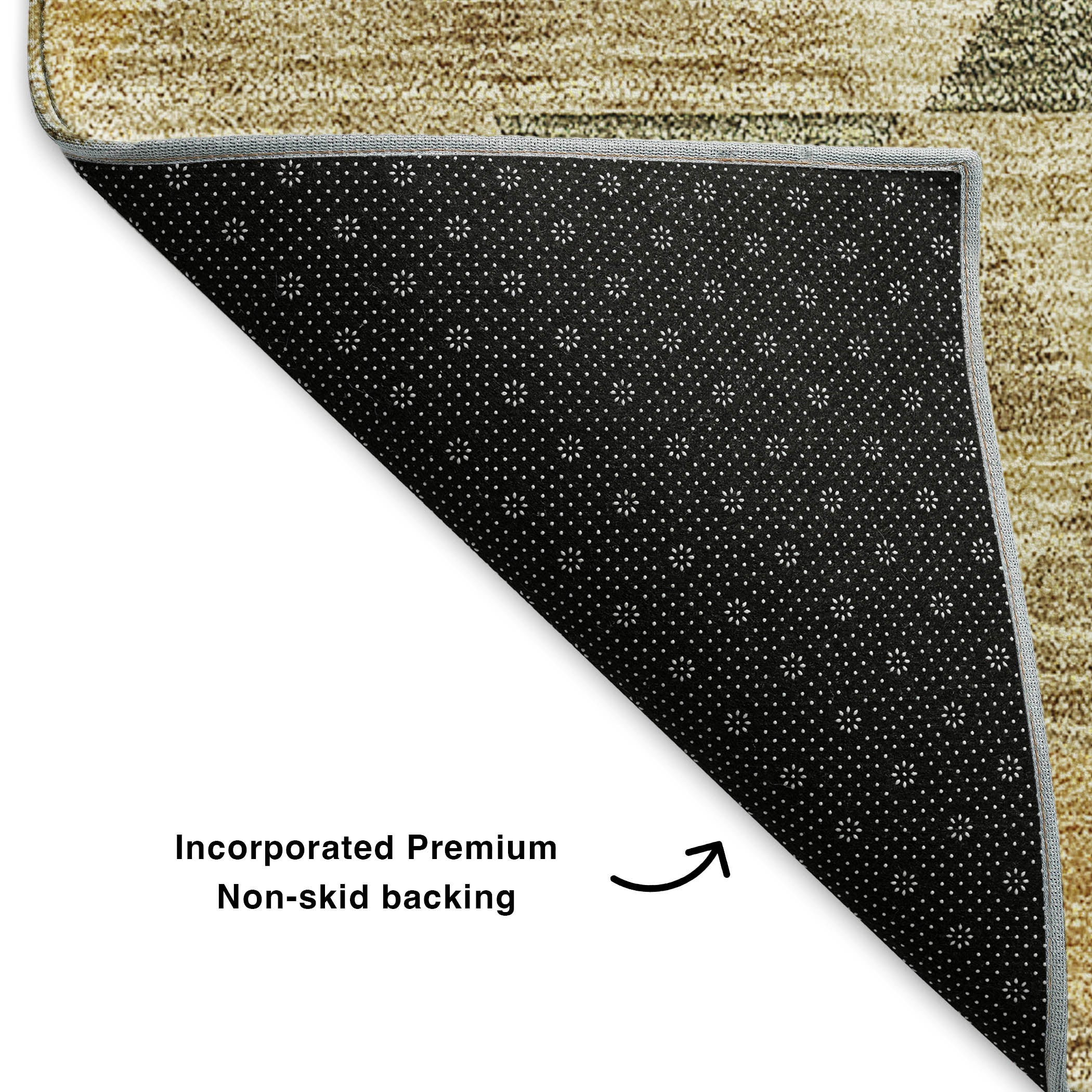Lima Machine Washable Transitional Beige Brown Rug 1'8" x 2'6" #shape_Rectangle