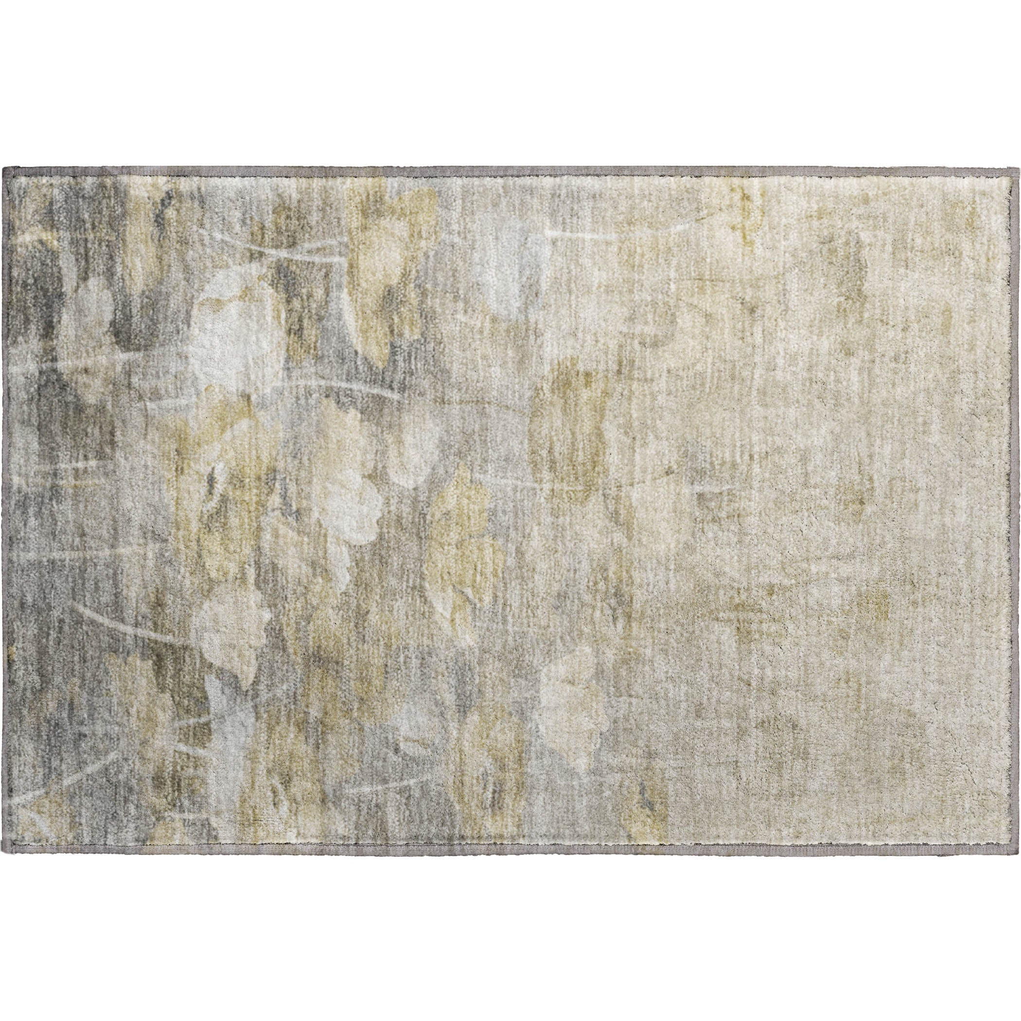 Bern Machine Washable Transitional Beige Brown Rug 1'8" x 2'6" #shape_Rectangle