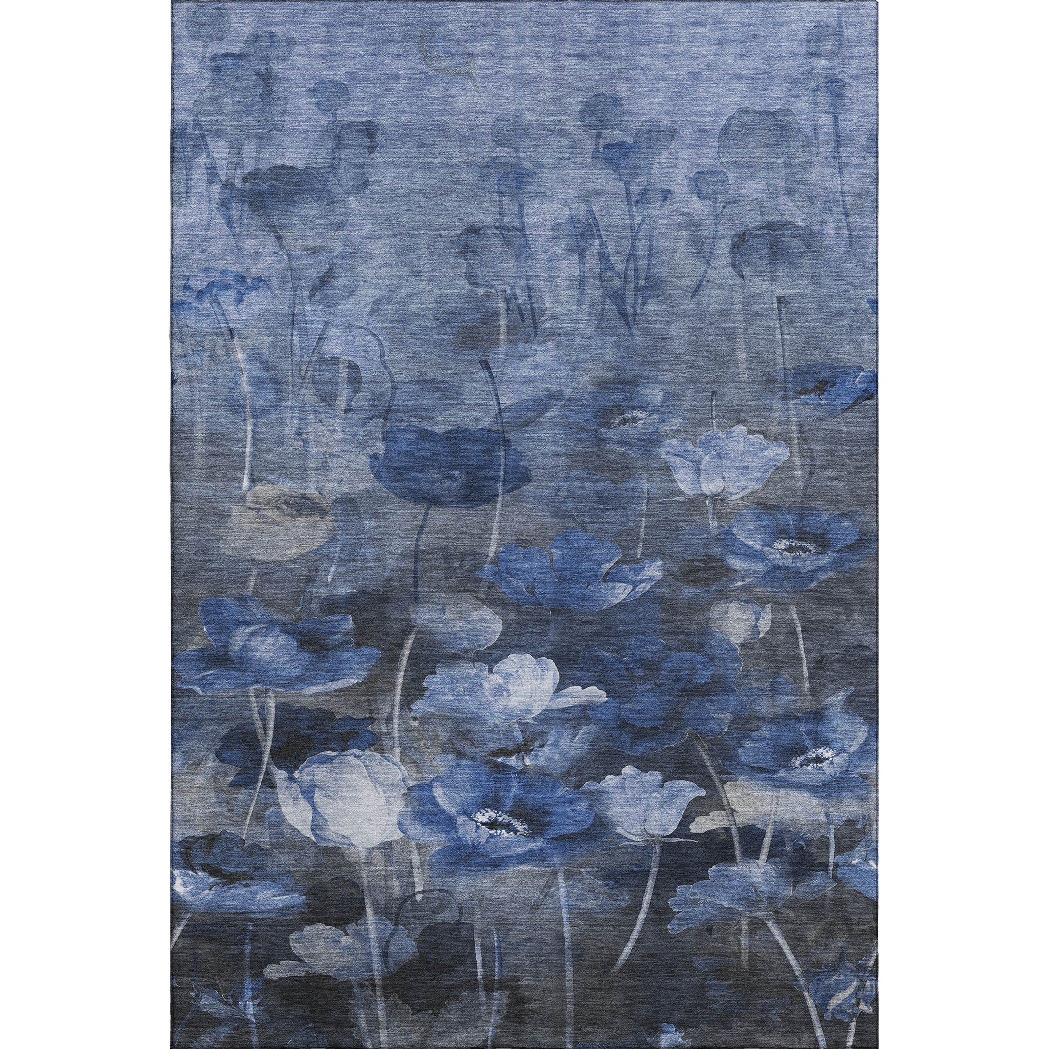 Bern Machine Washable Transitional Blue Rug 2'6" x 3'10" #shape_Rectangle