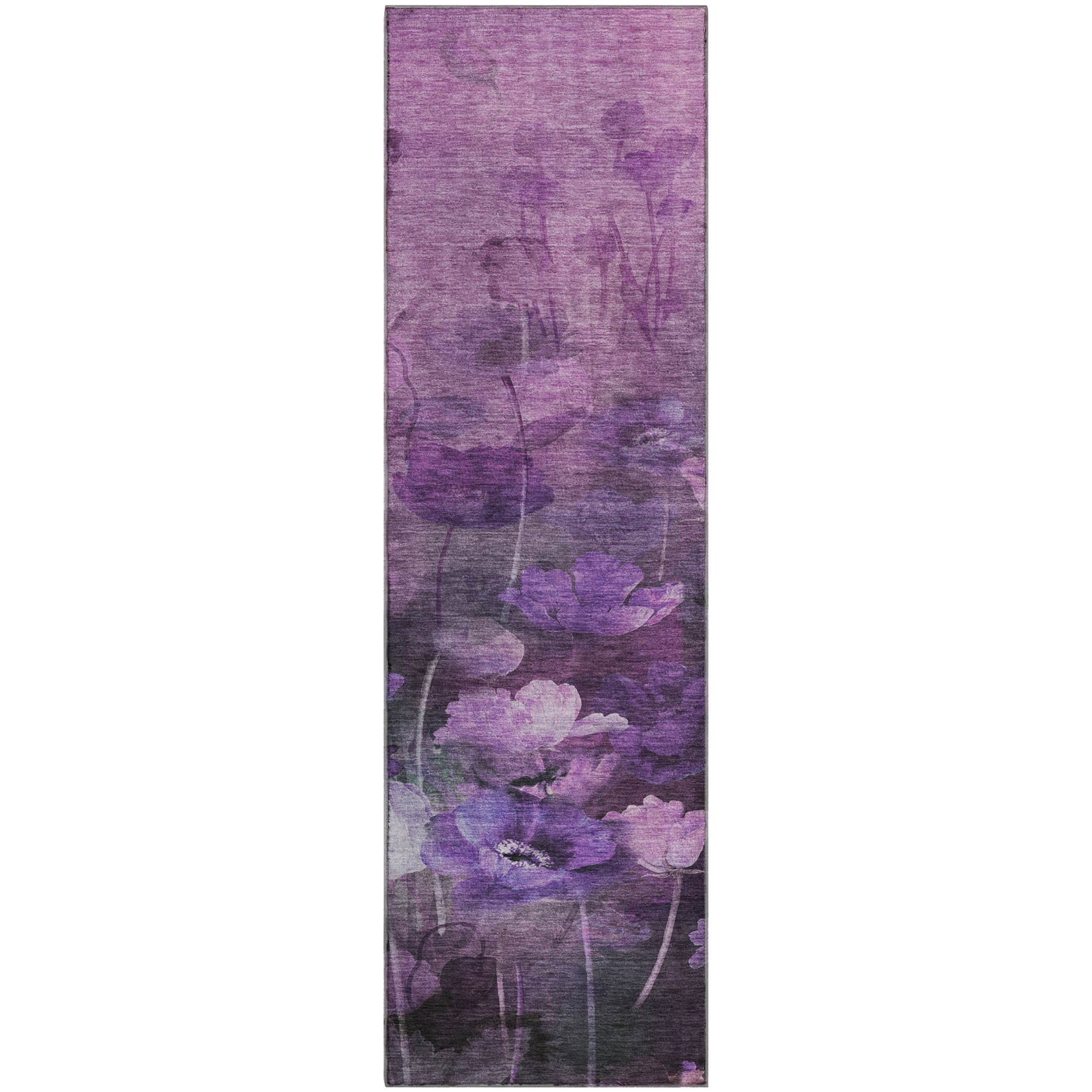 Bern Machine Washable Transitional Purple Rug 2'3" x 7'6" #shape_Runner