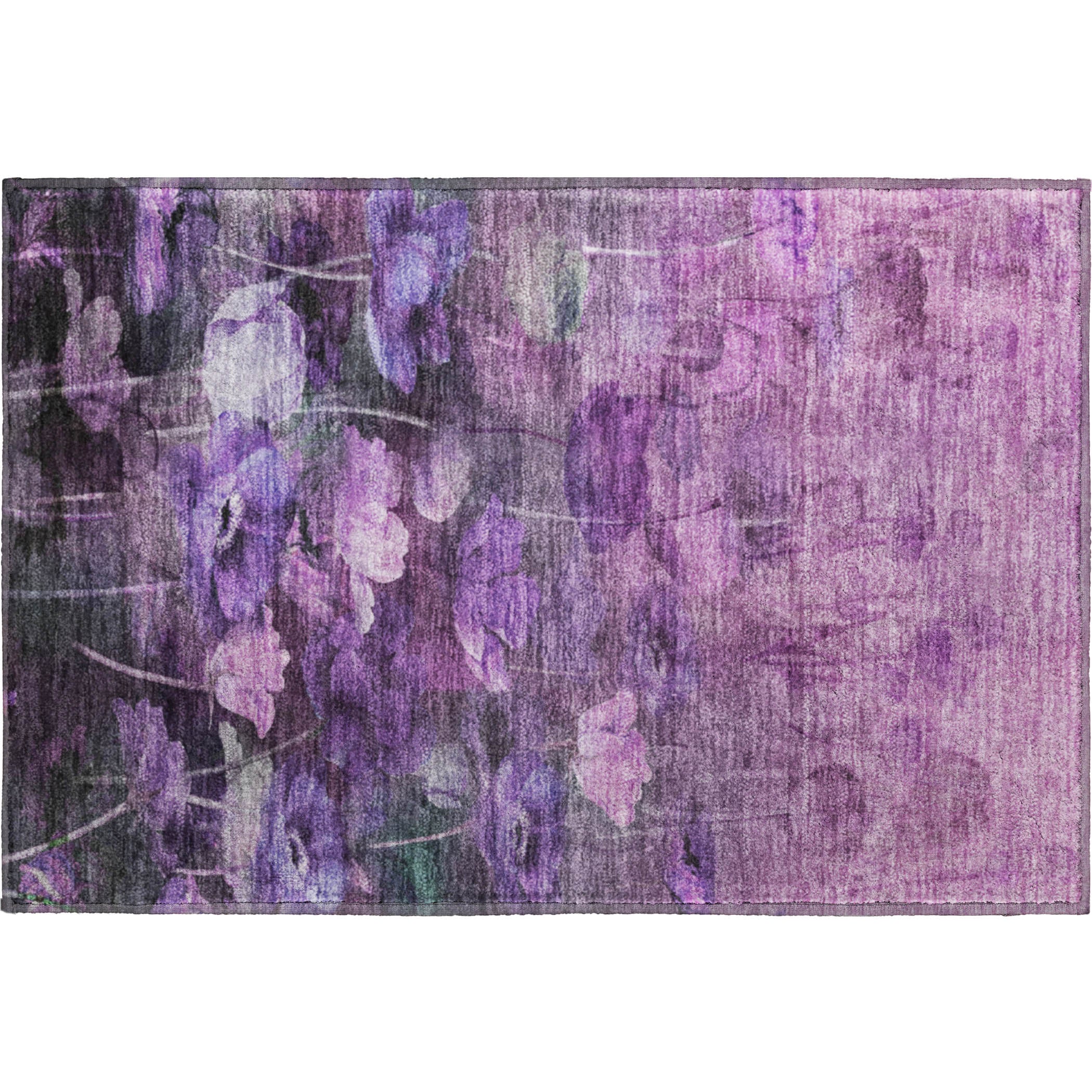 Bern Machine Washable Transitional Purple Rug 1'8" x 2'6" #shape_Rectangle