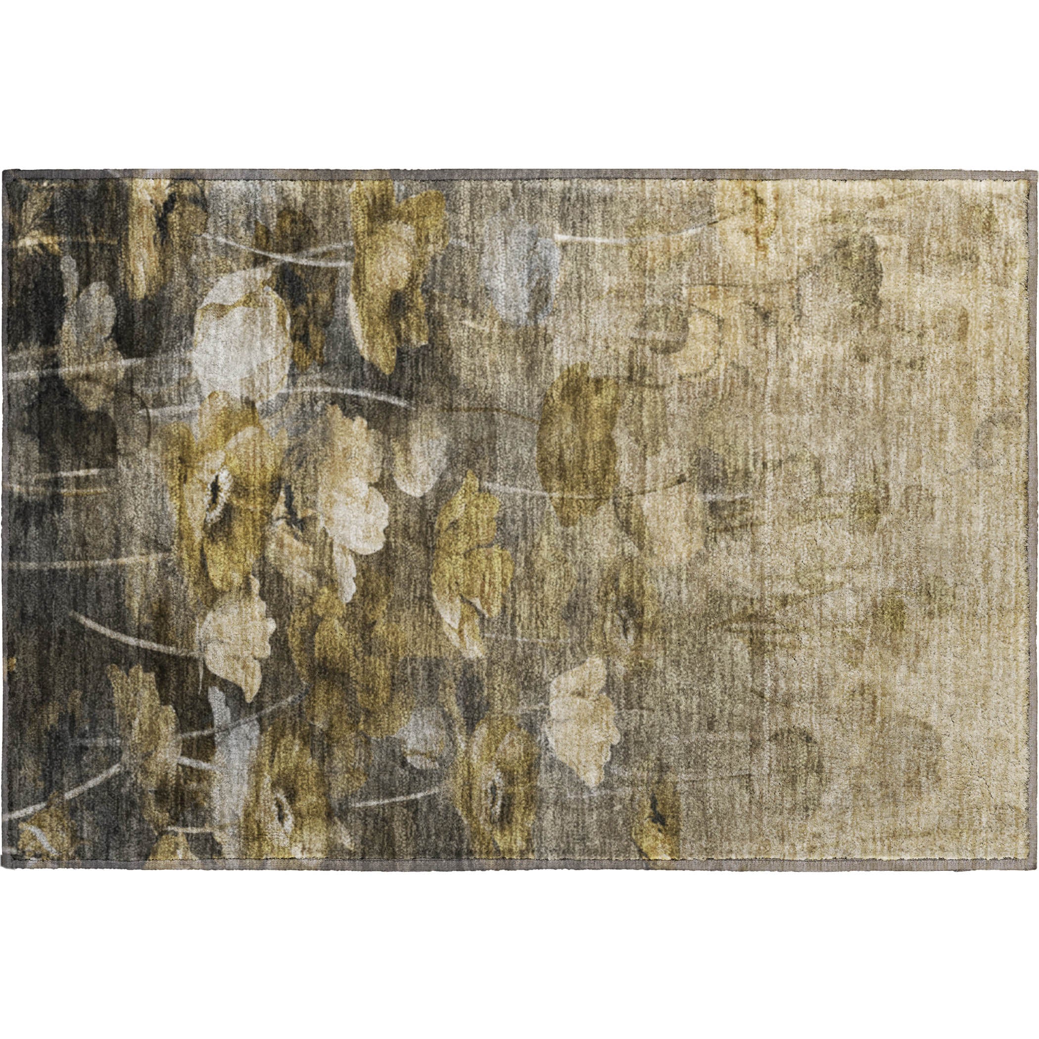 Bern Machine Washable Transitional Taupe Brown Rug 1'8" x 2'6" #shape_Rectangle