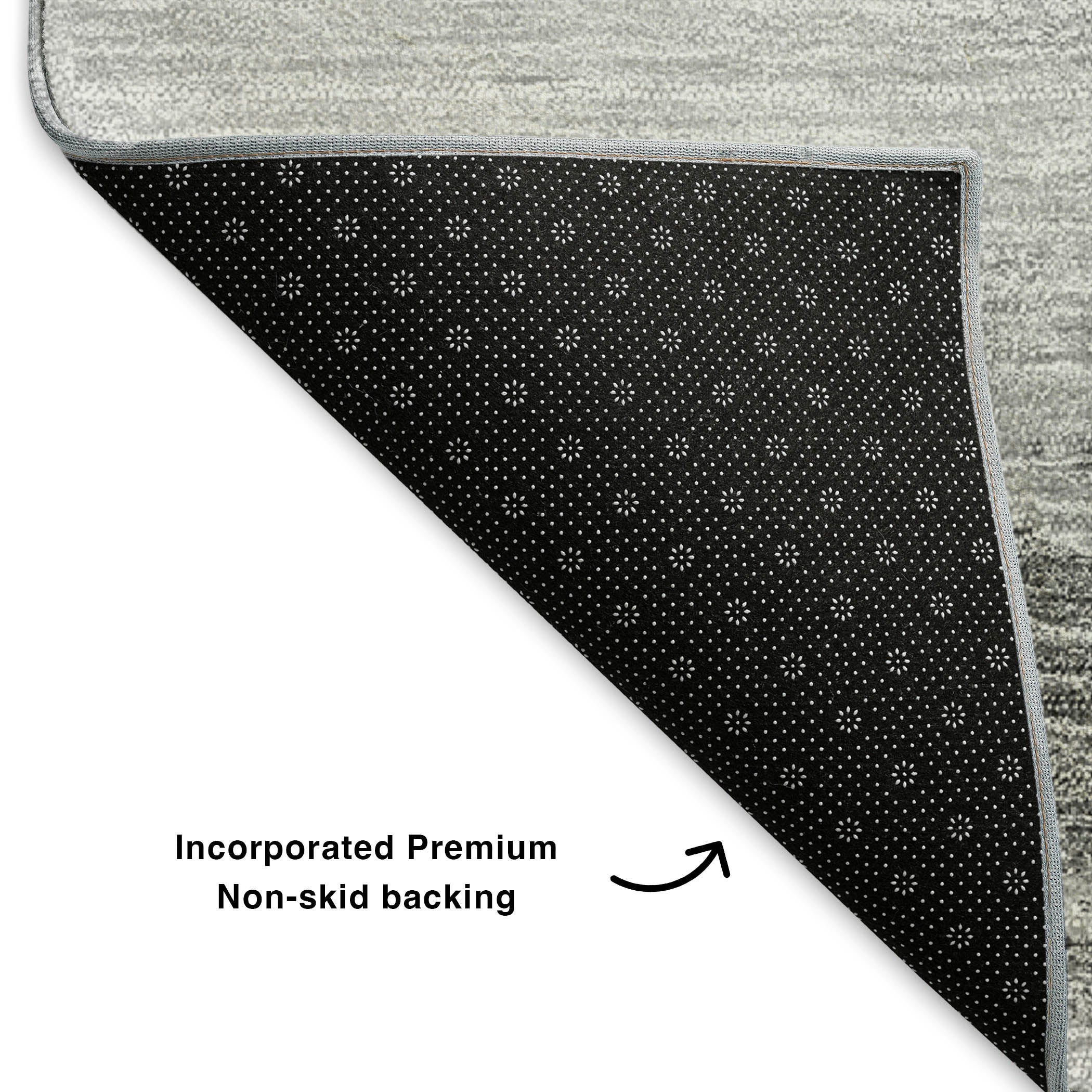 Lucerne Machine Washable Transitional Gray Rug 1'8" x 2'6" #shape_Rectangle