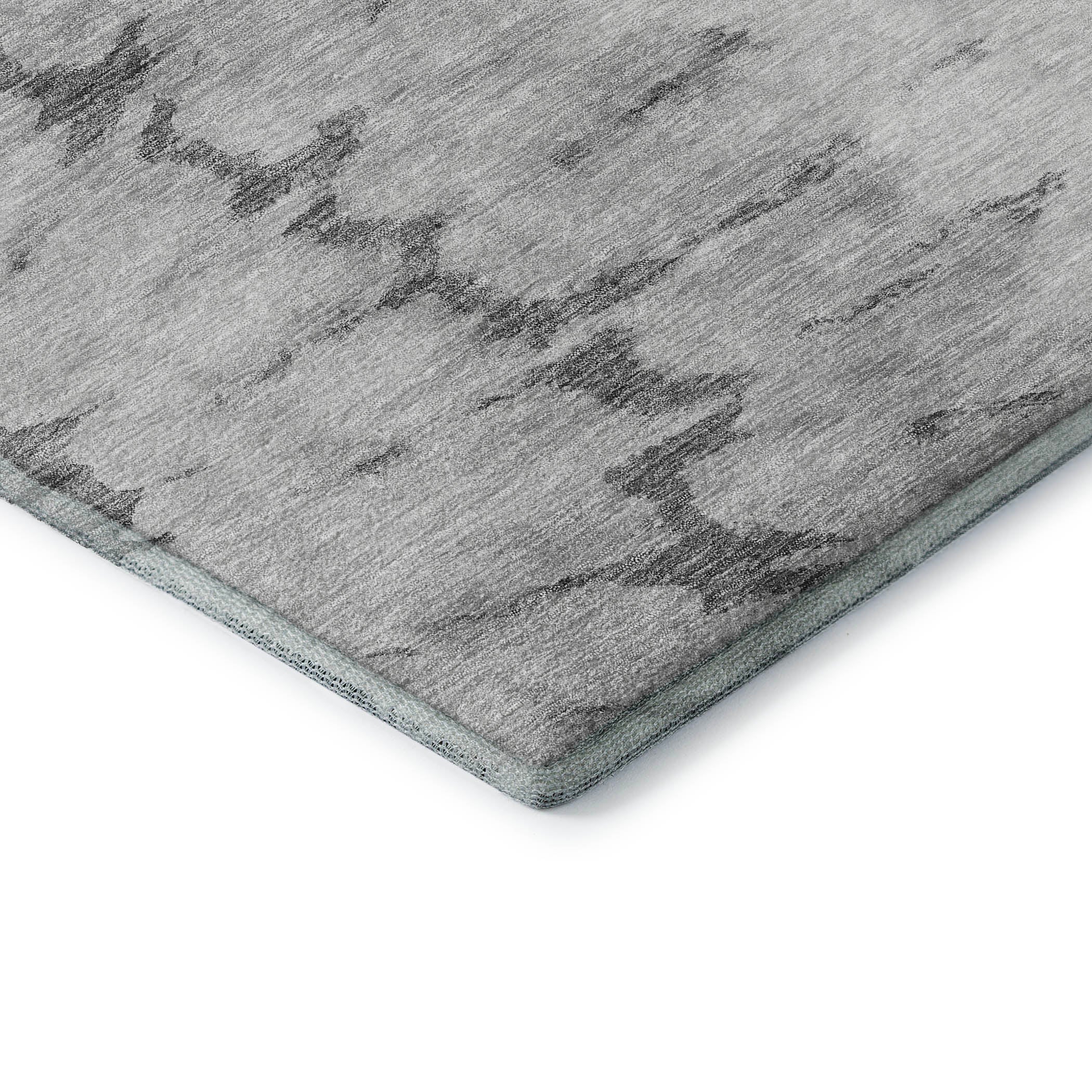 Lucerne Machine Washable Transitional Gray Rug 1'8" x 2'6" #shape_Rectangle