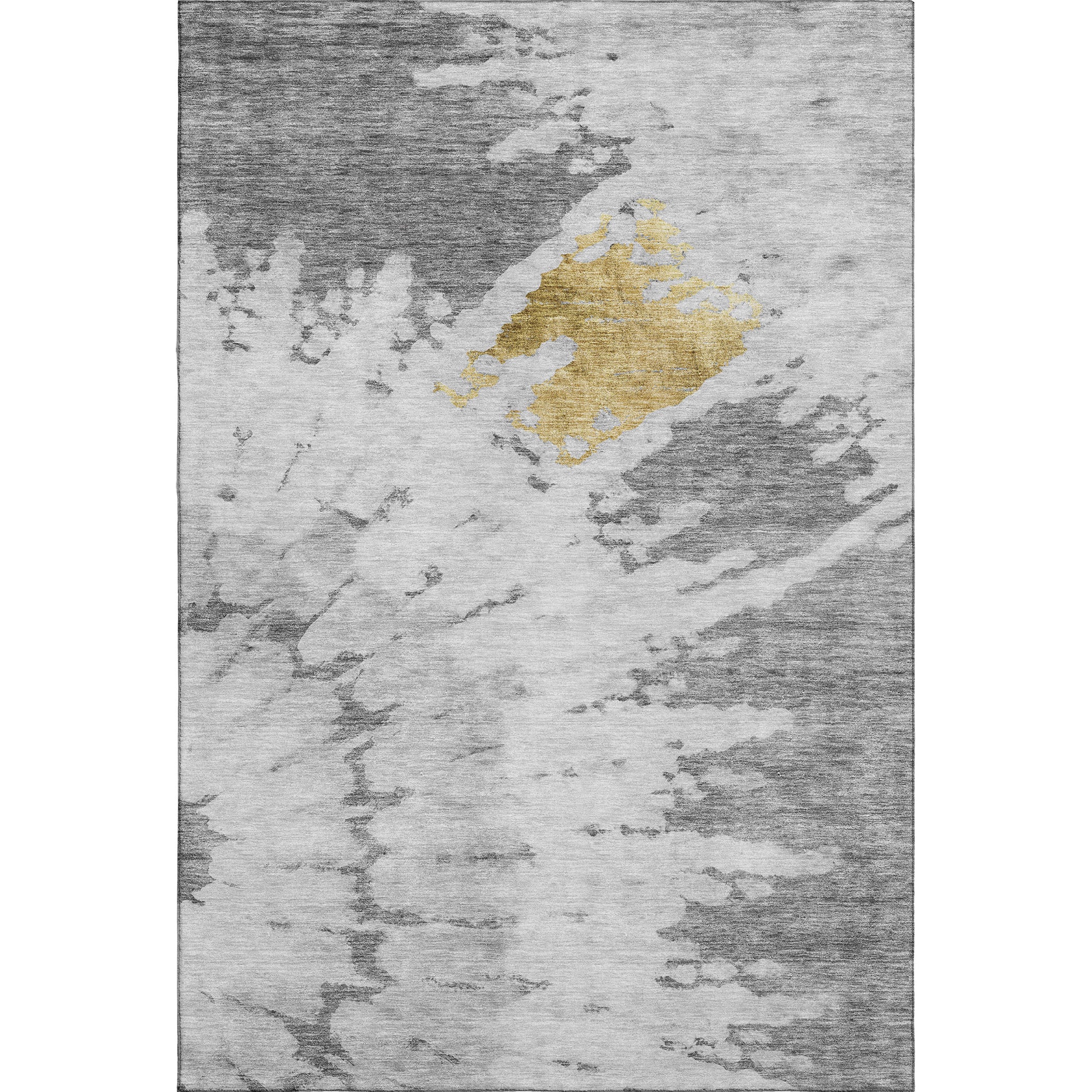Lucerne Machine Washable Transitional Gray Rug 2'6" x 3'10" #shape_Rectangle