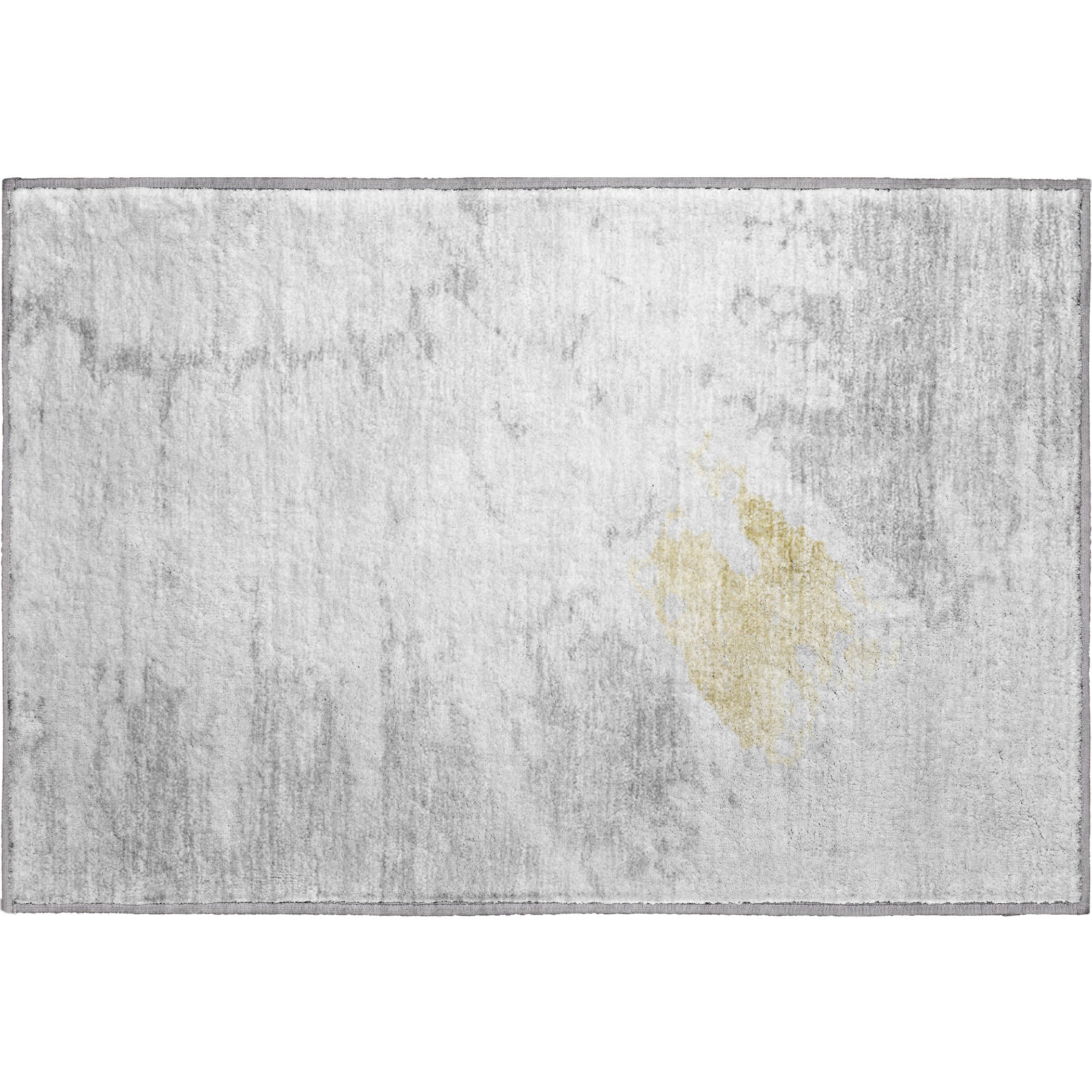 Lucerne Machine Washable Transitional Silver Gray Rug 1'8" x 2'6" #shape_Rectangle