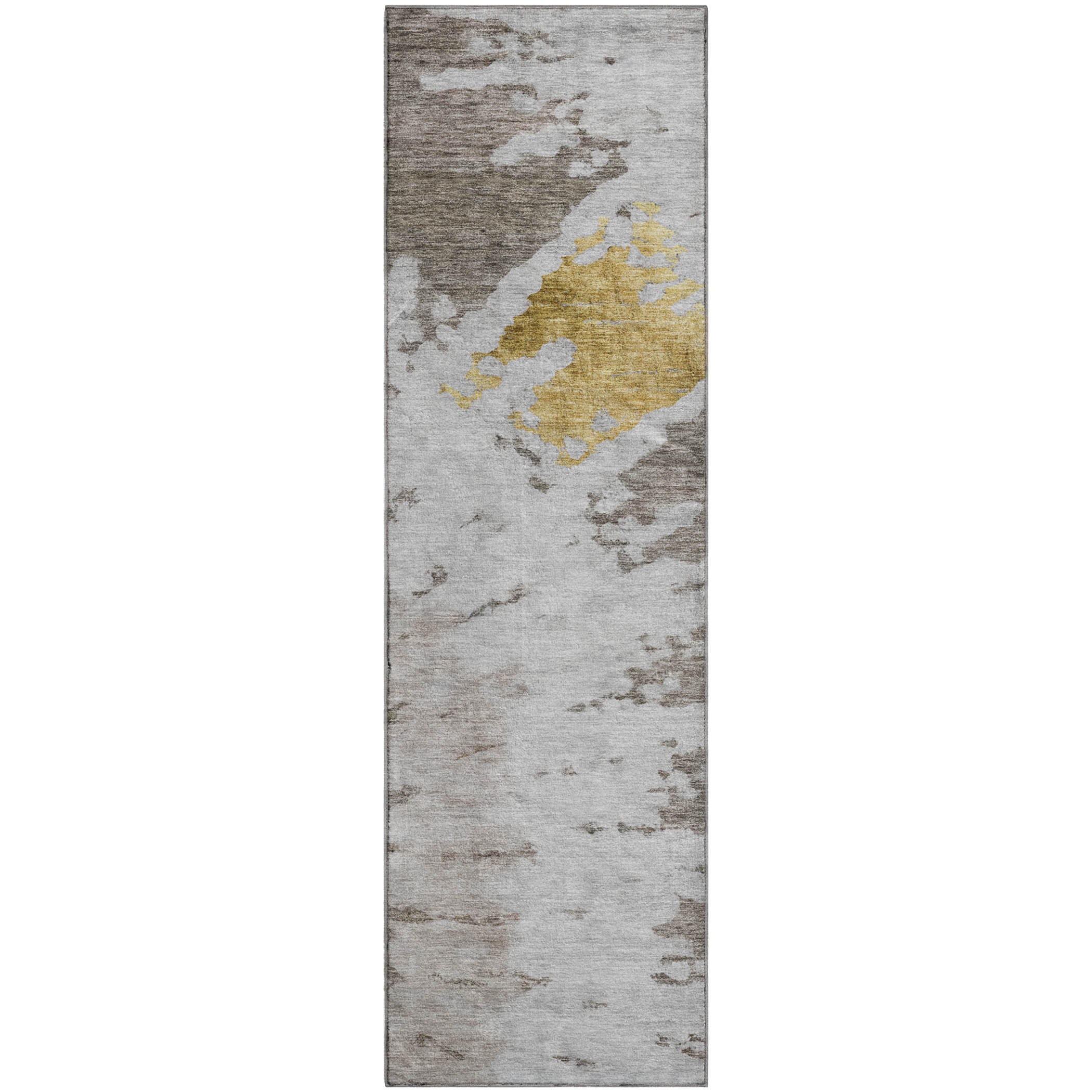 Lucerne Machine Washable Transitional Taupe Brown Rug 2'3" x 7'6" #shape_Runner