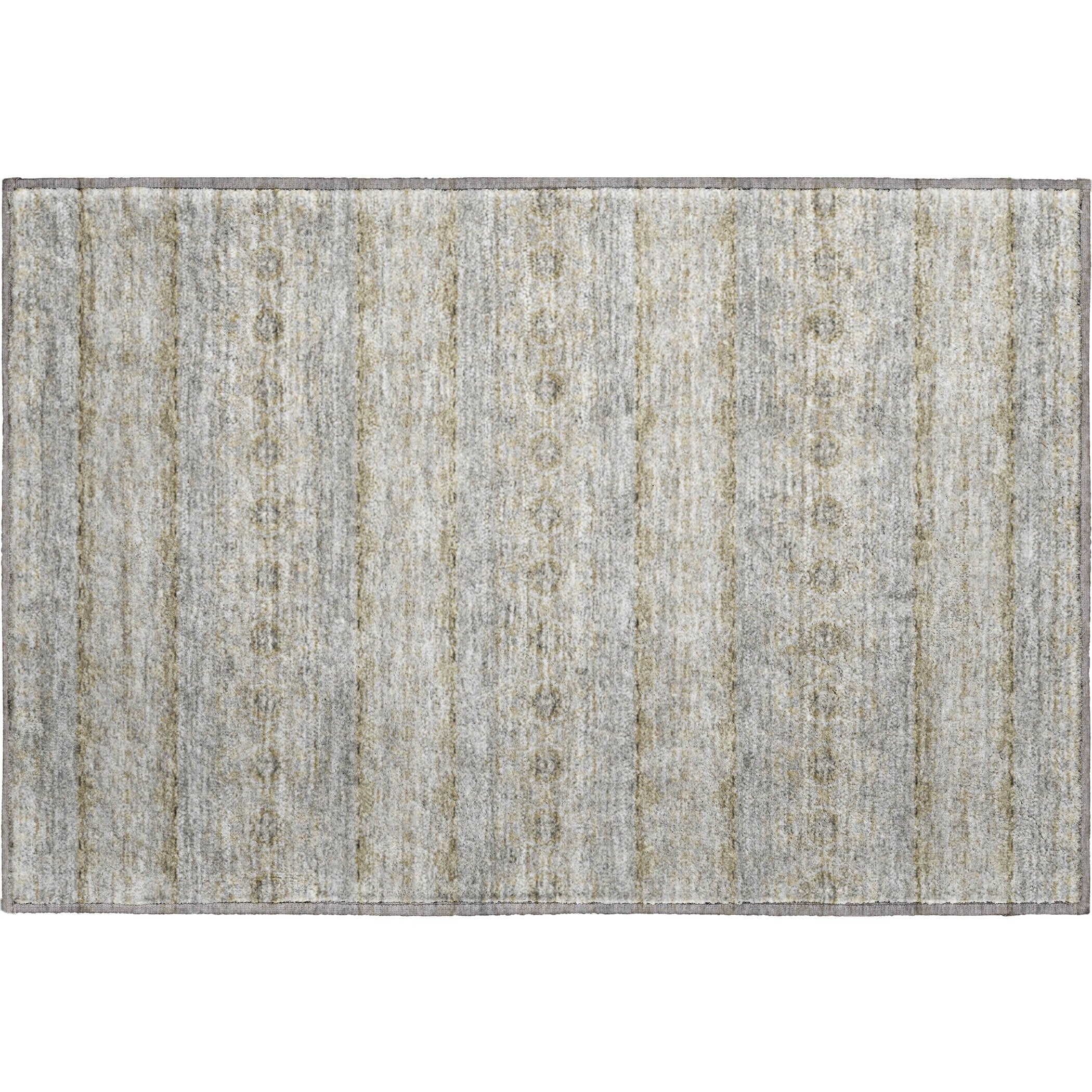 Marrakech Machine Washable Transitional Silver Gray Rug 1'8" x 2'6" #shape_Rectangle