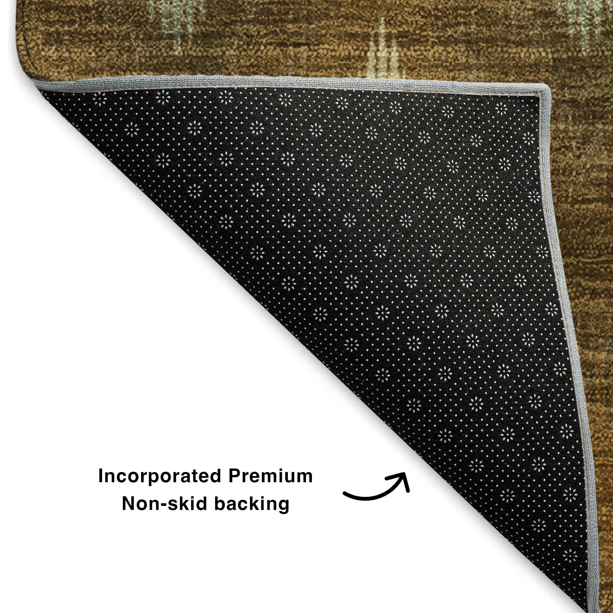 Bogota Machine Washable Transitional Brown Rug 1'8" x 2'6" #shape_Rectangle
